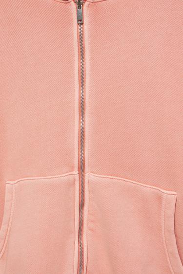 Hoodie with zip fastening — Coral 8