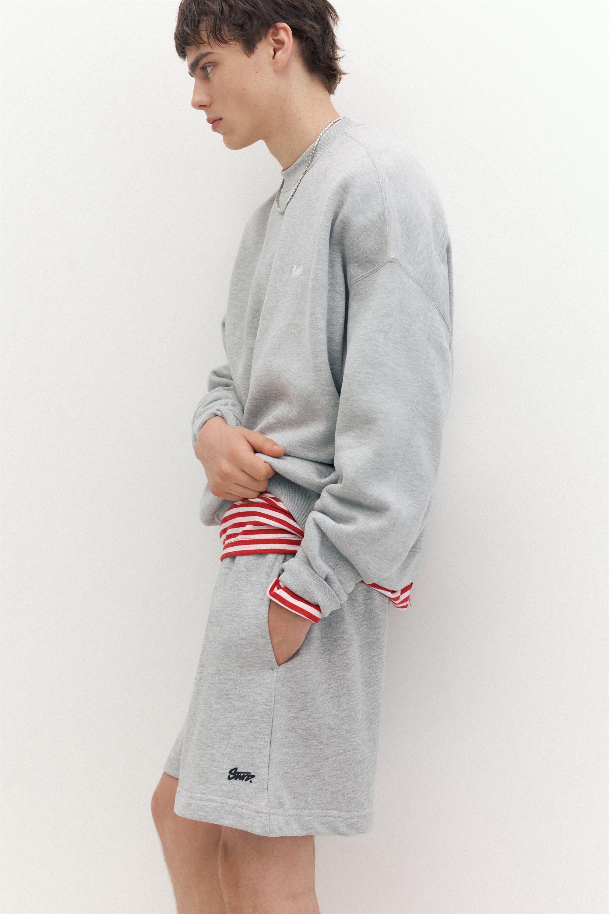 STWD jogger Bermuda shorts — Grey marl