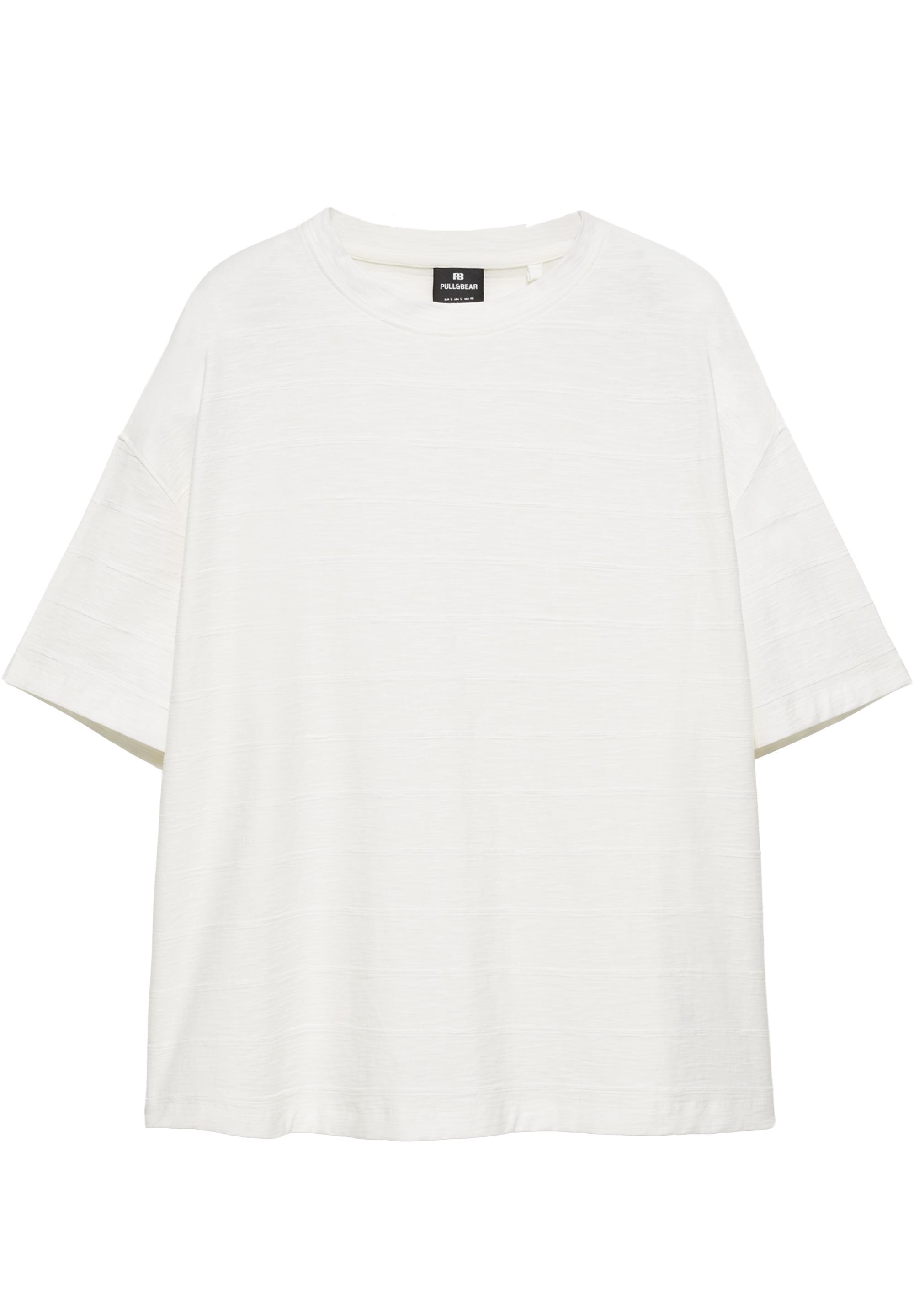 Boxy kesim dokulu t-shirt - Görsel 7