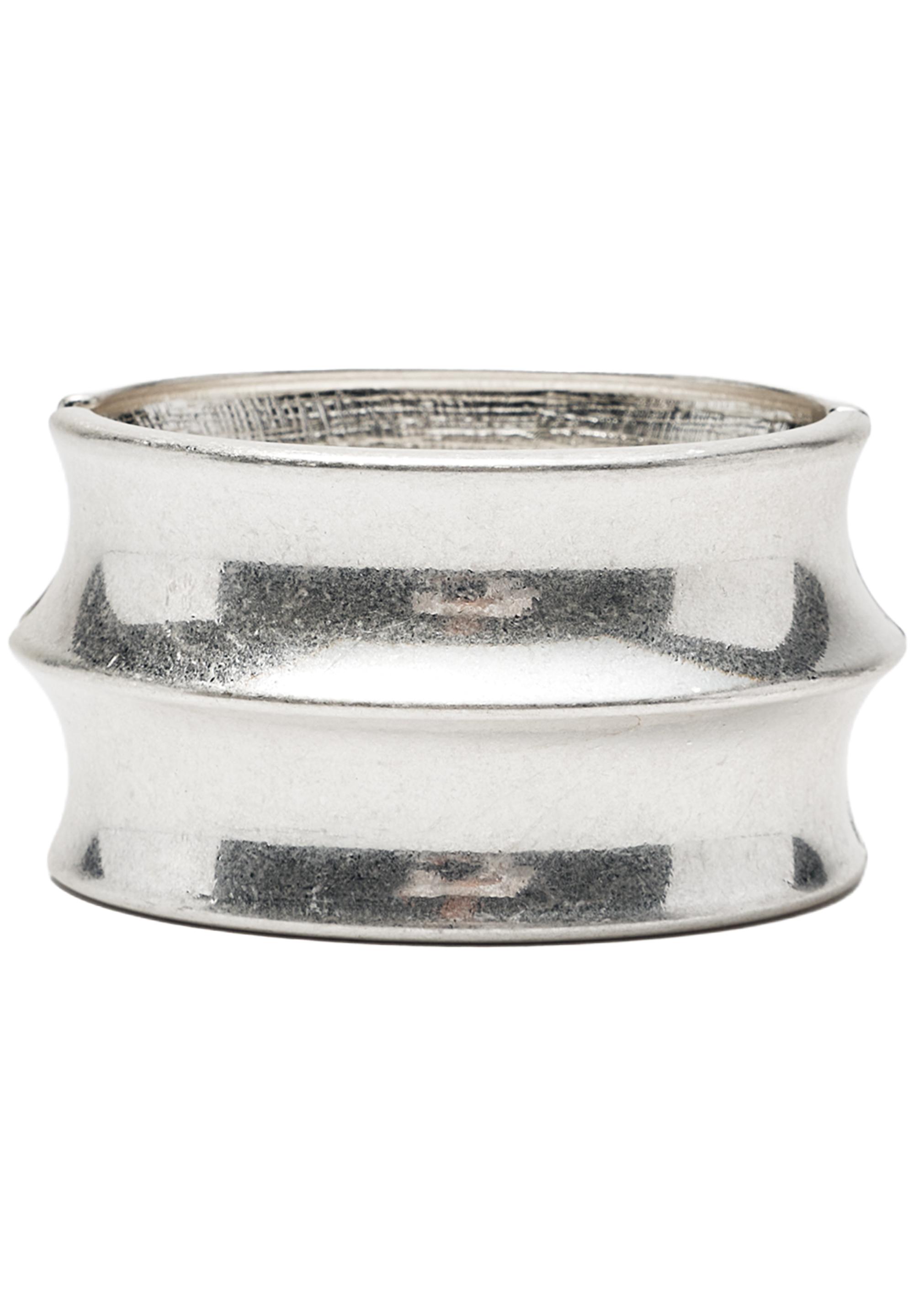 Wide arm cuff — Silver