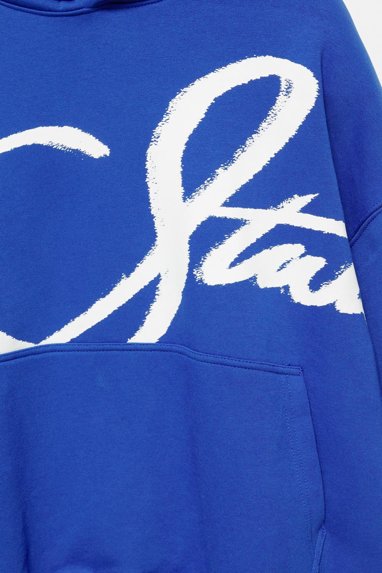 Blue STWD hood sweatshirt — Indigo