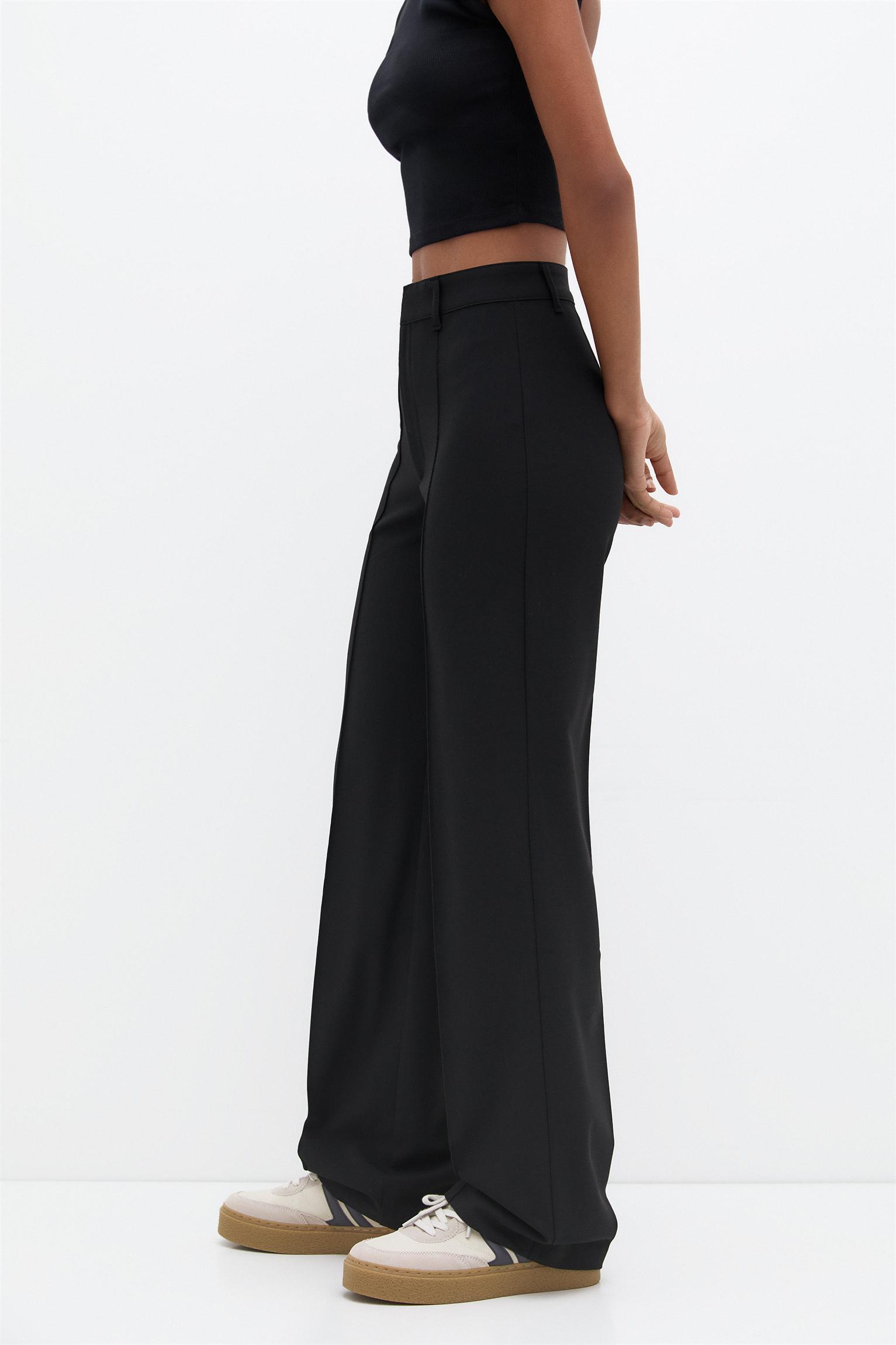 Smart trousers with seam detail — Black