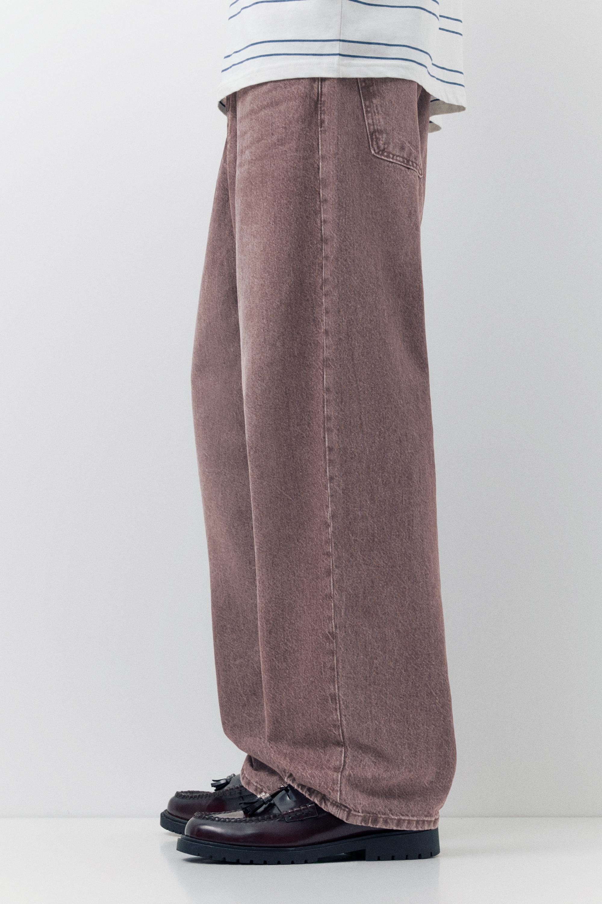 Relaxed fit baggy jeans — Fuchsia