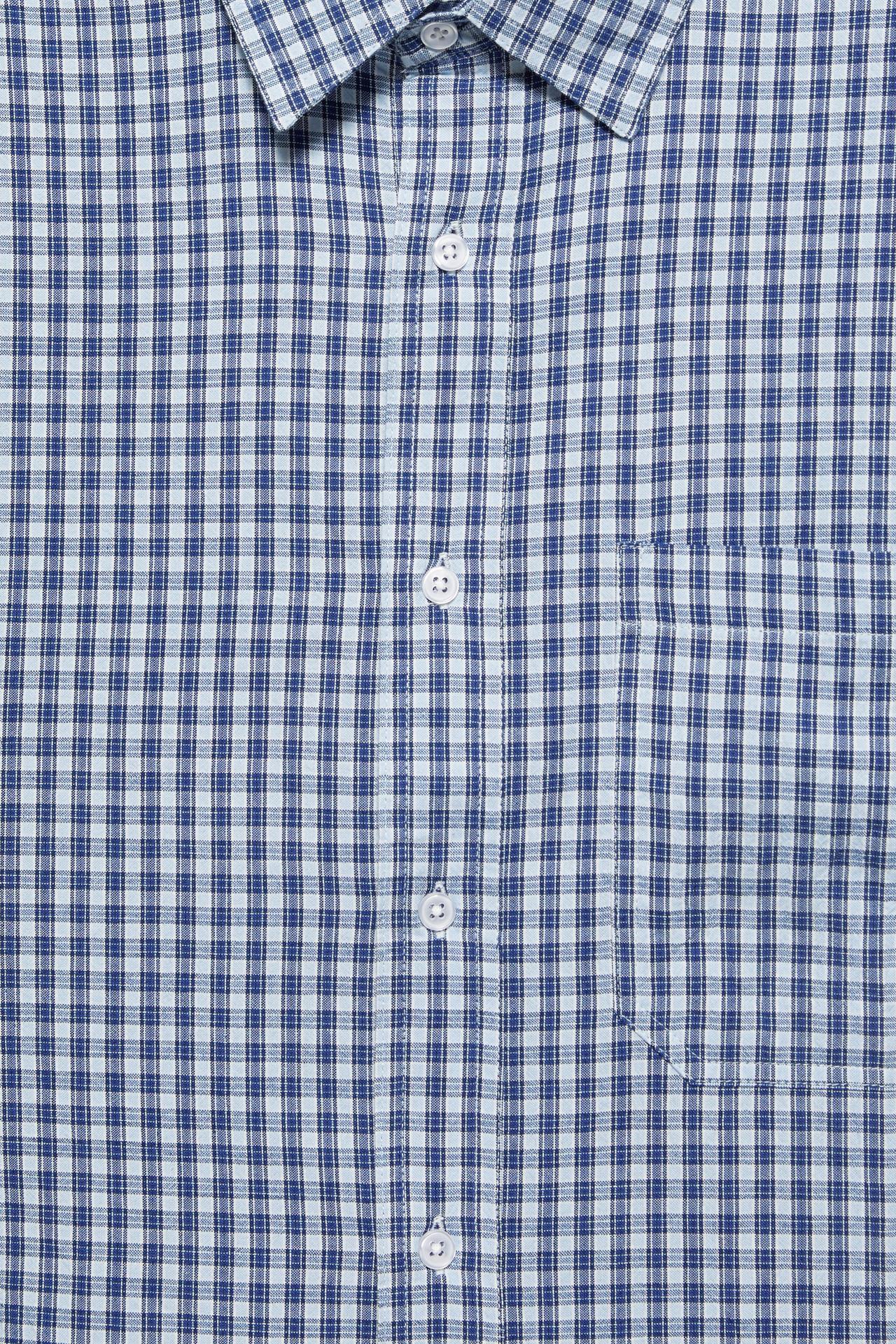 Short sleeve check shirt — Blue