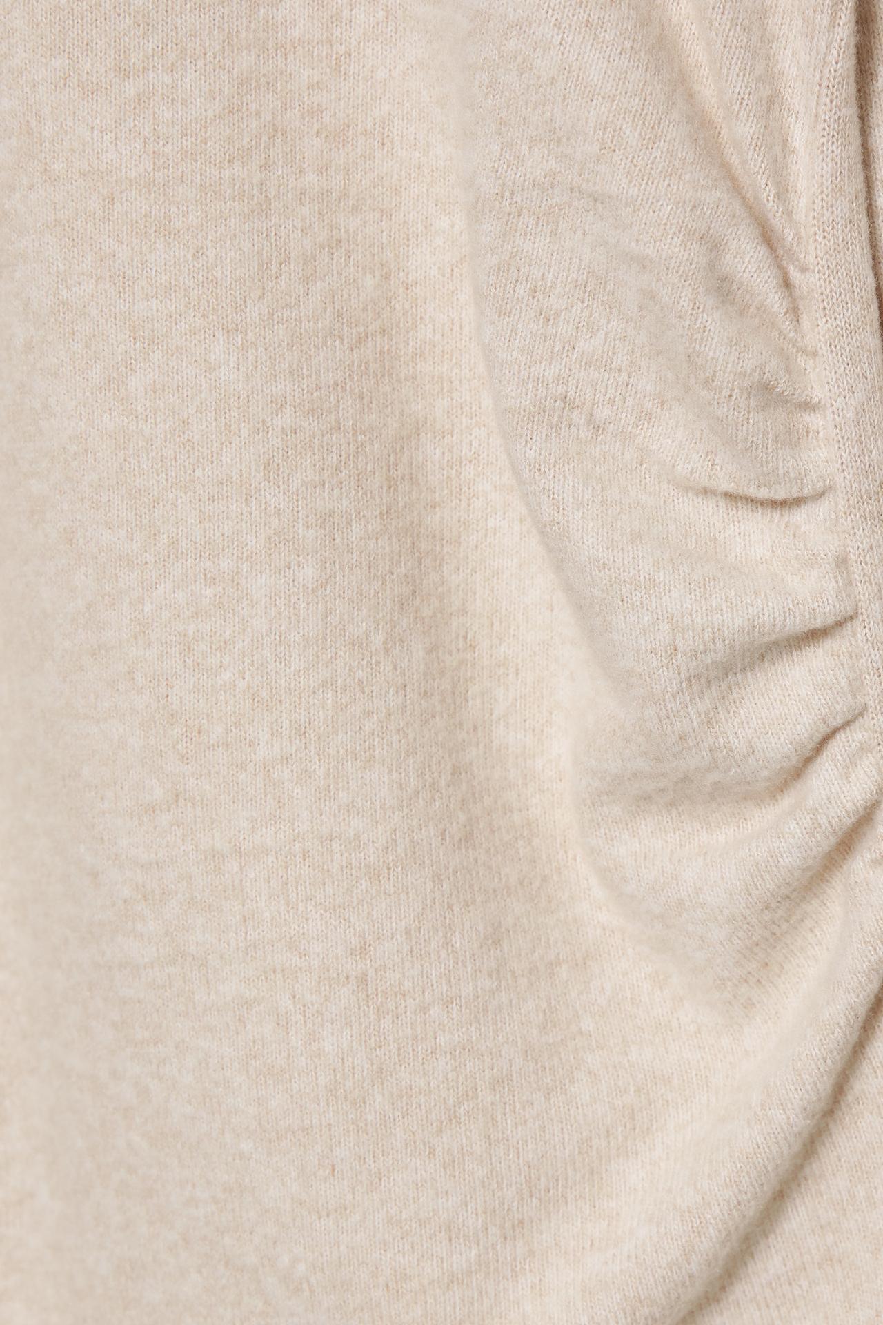 Soft touch gathered T-shirt — Ecru