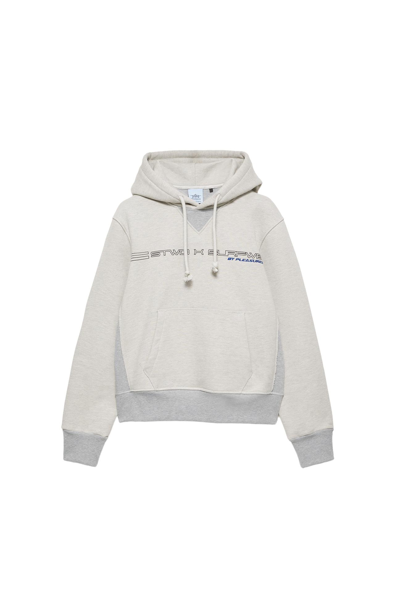 Pleasures x STWD hoodie — Grey/Camel