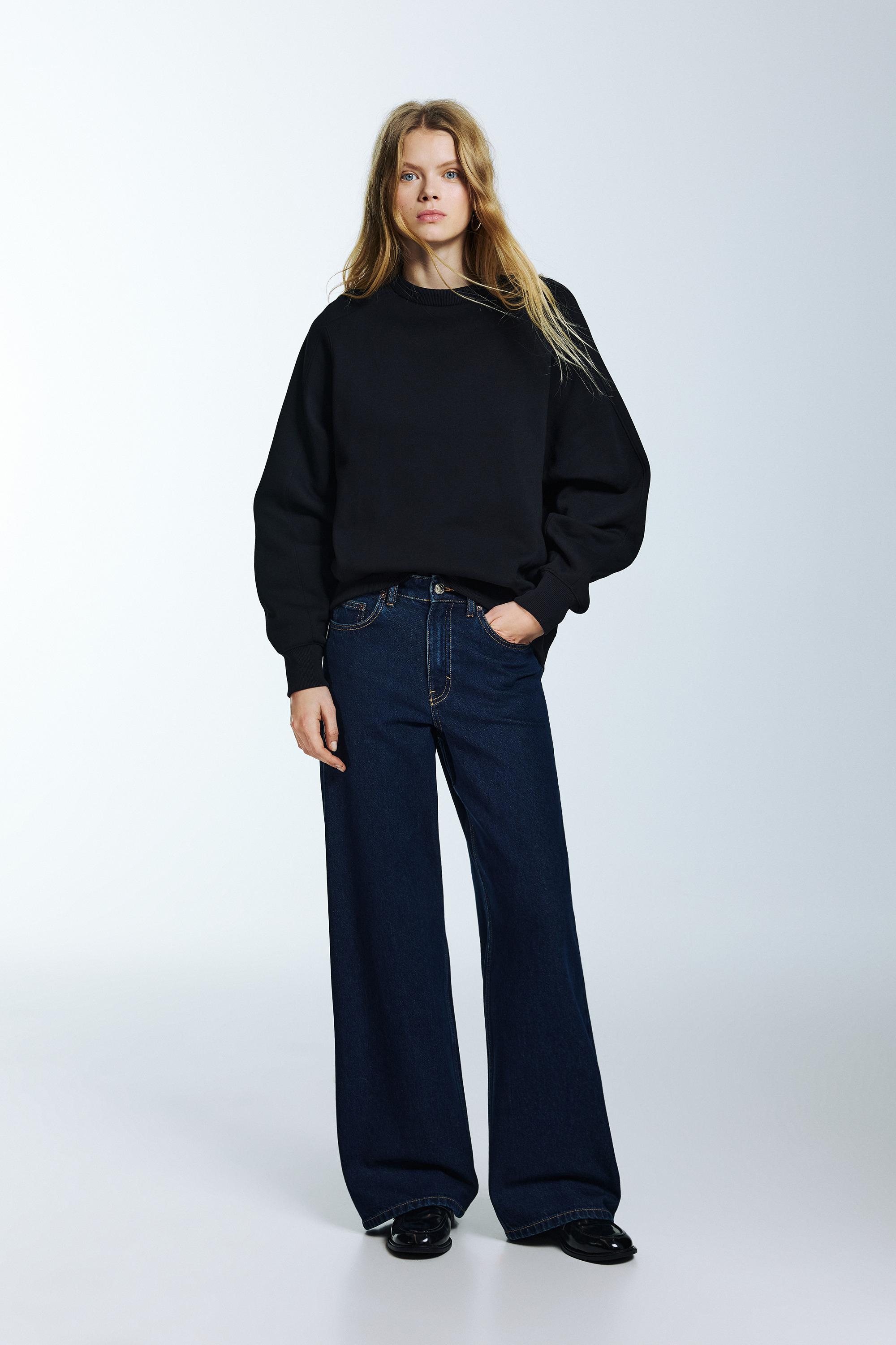 Wide leg yüksek bel jean - Görsel 202