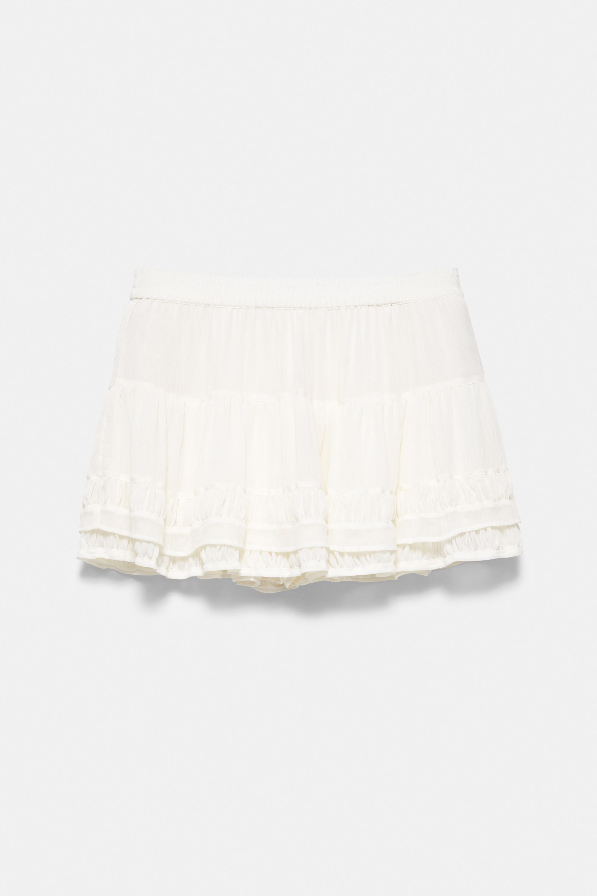 Ruffled mini skirt — Ice