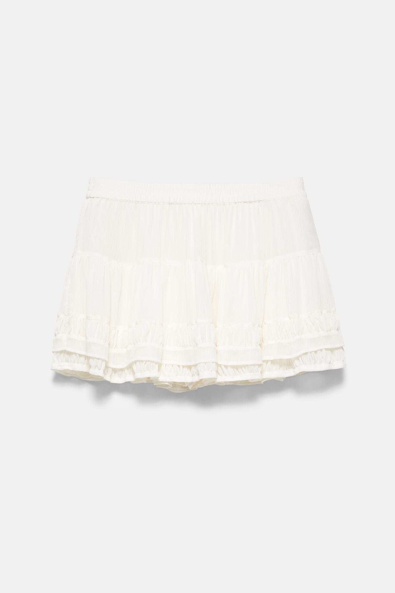Ruffled mini skirt — Ice