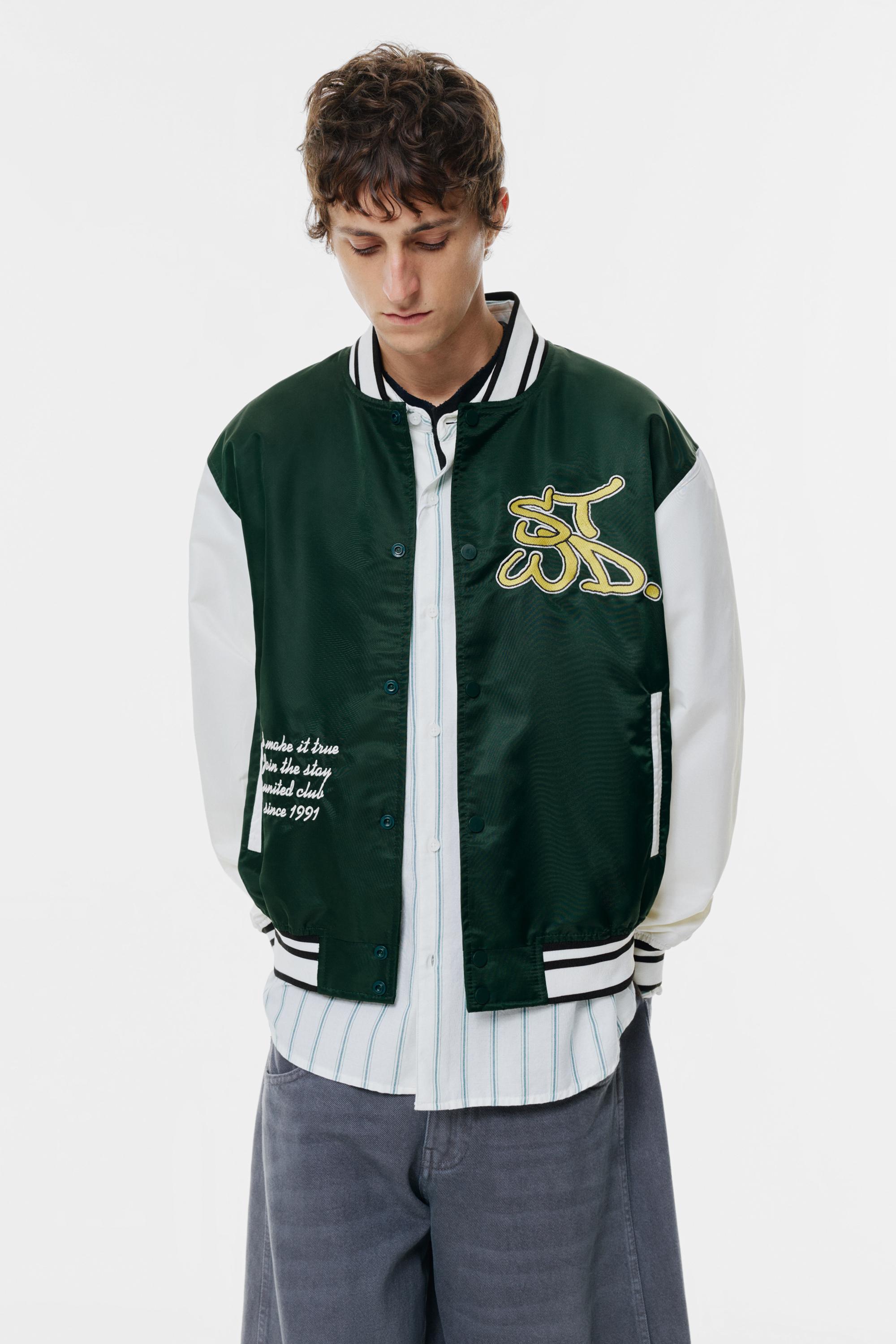 【hug your skin】 Patch varsity jacket /追跡付 Varsity patch jacket - PULL&BEAR