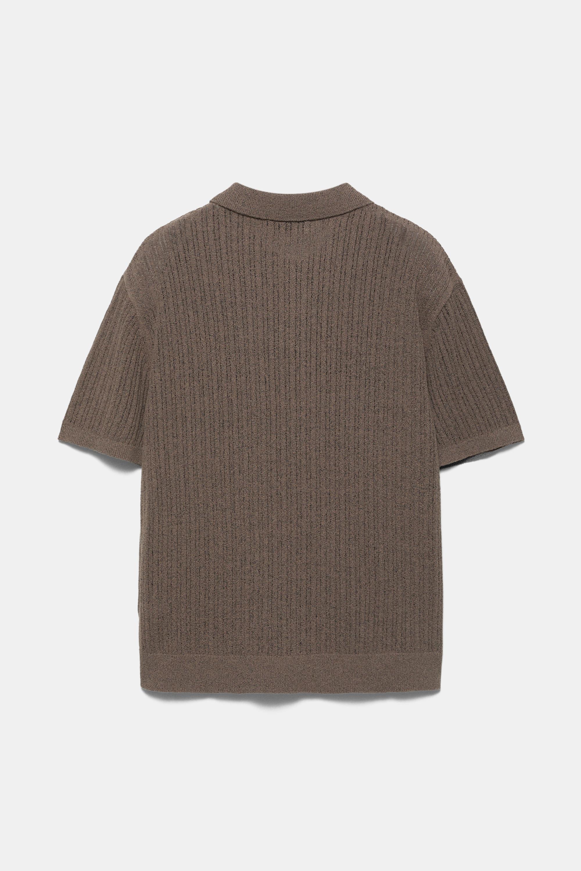 Kısa kollu örgü gömlek - Görsel 5