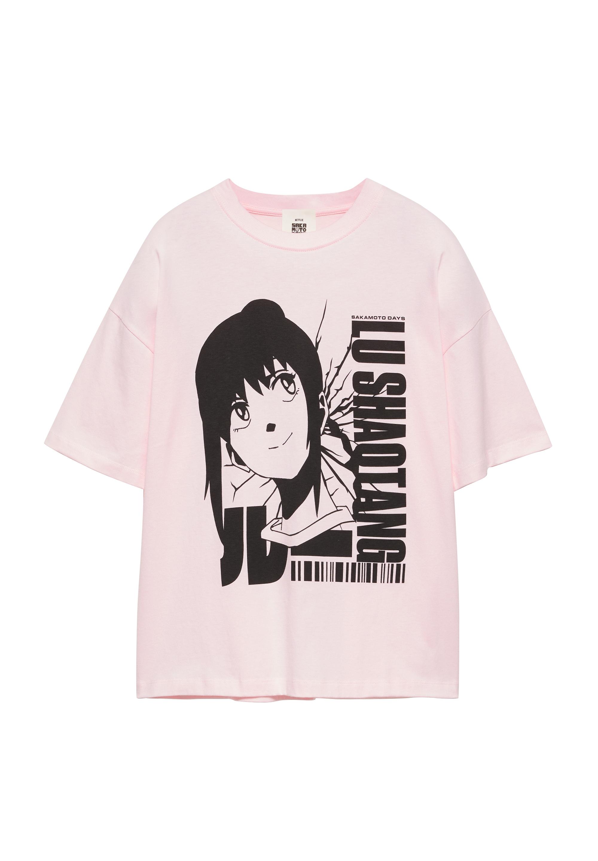 Sakamoto Days oversize T-shirt — Pink