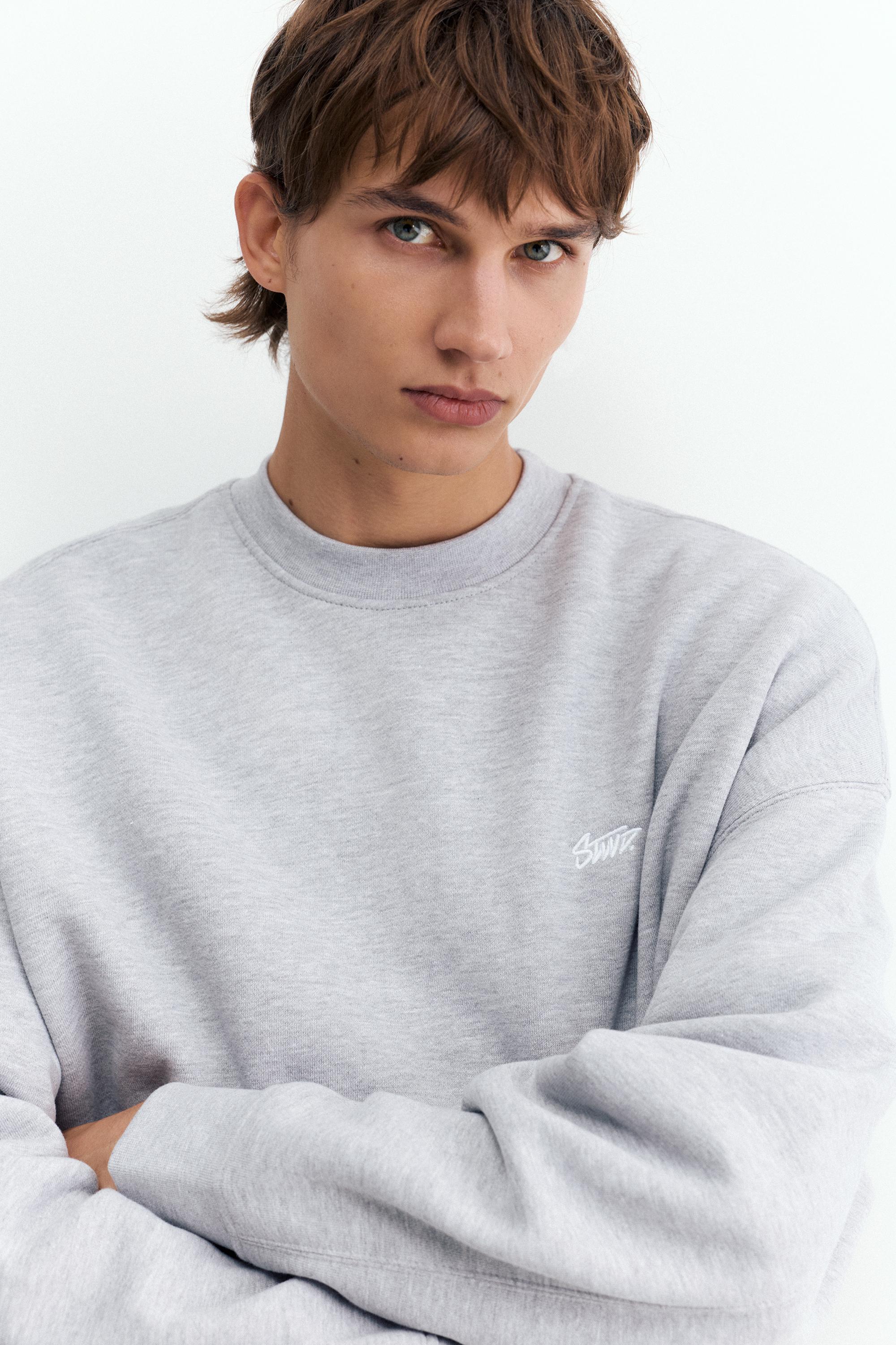 STWD boxy sweatshirt — Grey marl