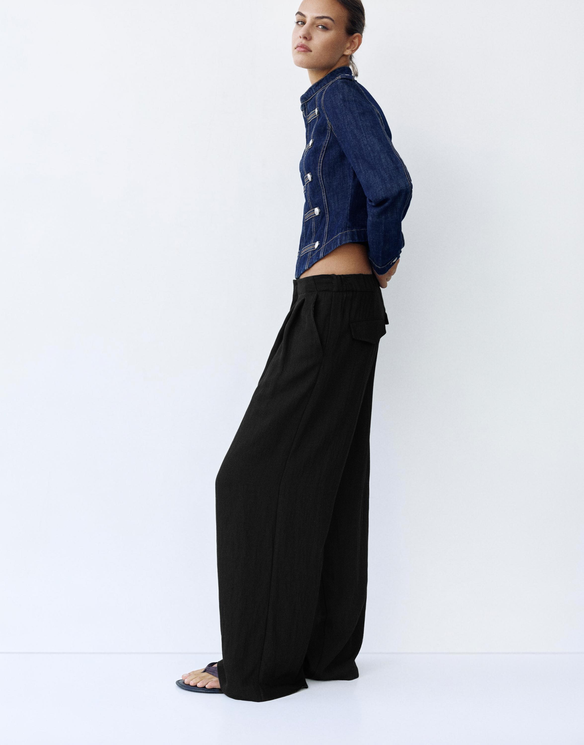 Darted smart trousers — Black
