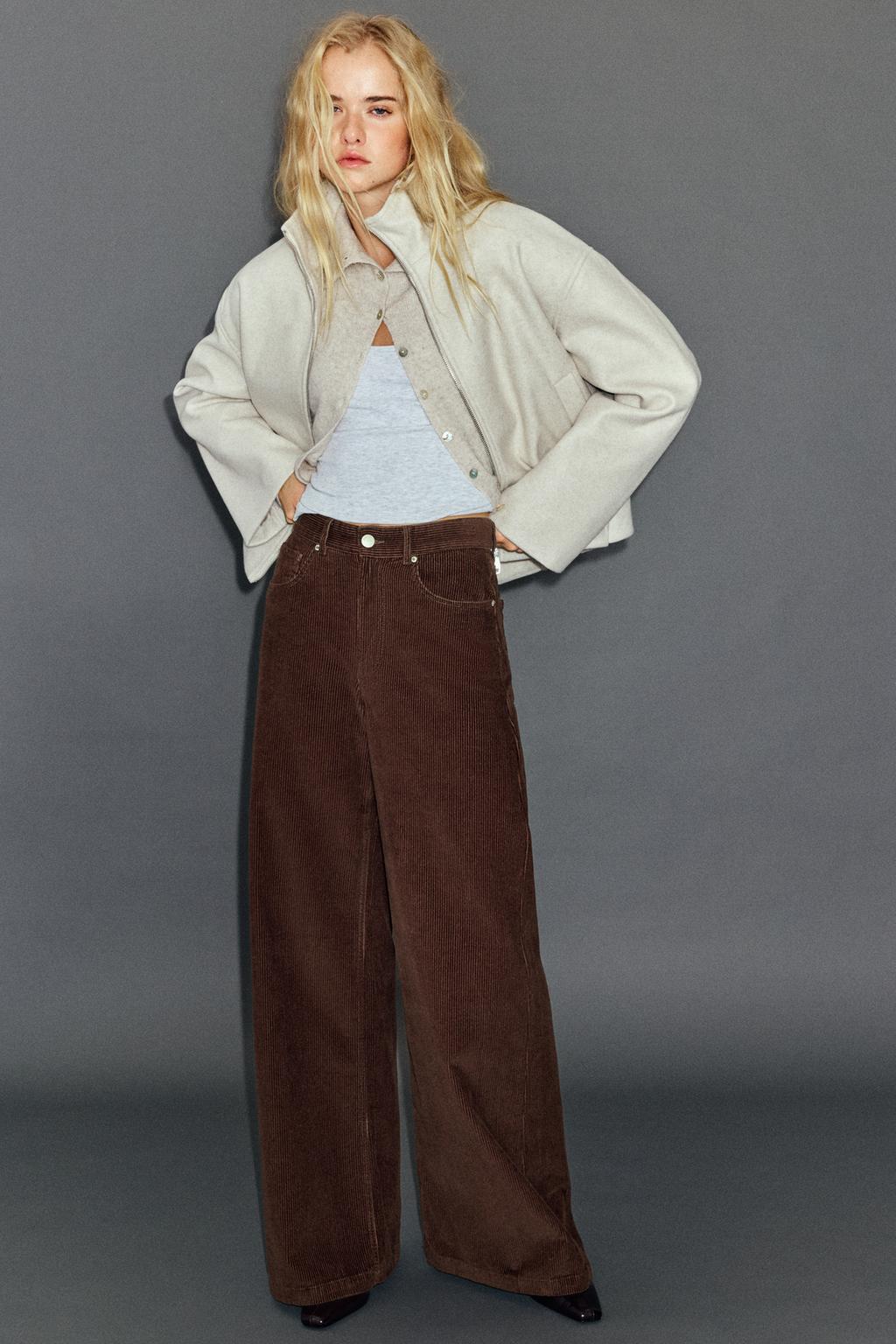 Corduroy wide-leg jeans