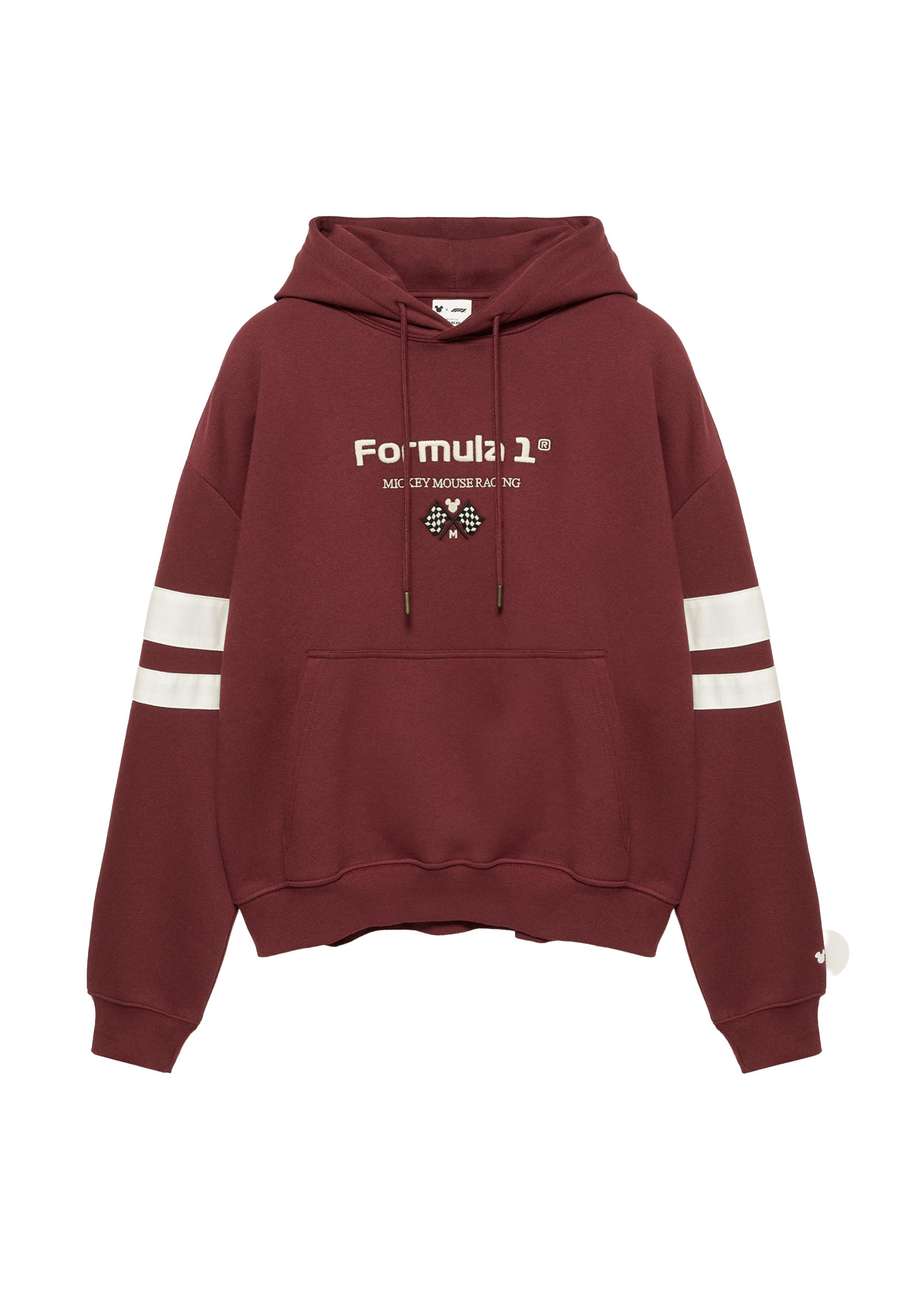 Disney x F1 Mickey kapüşonlu sweatshirt
