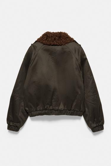 Waxed bomber jacket — Dark brown 7
