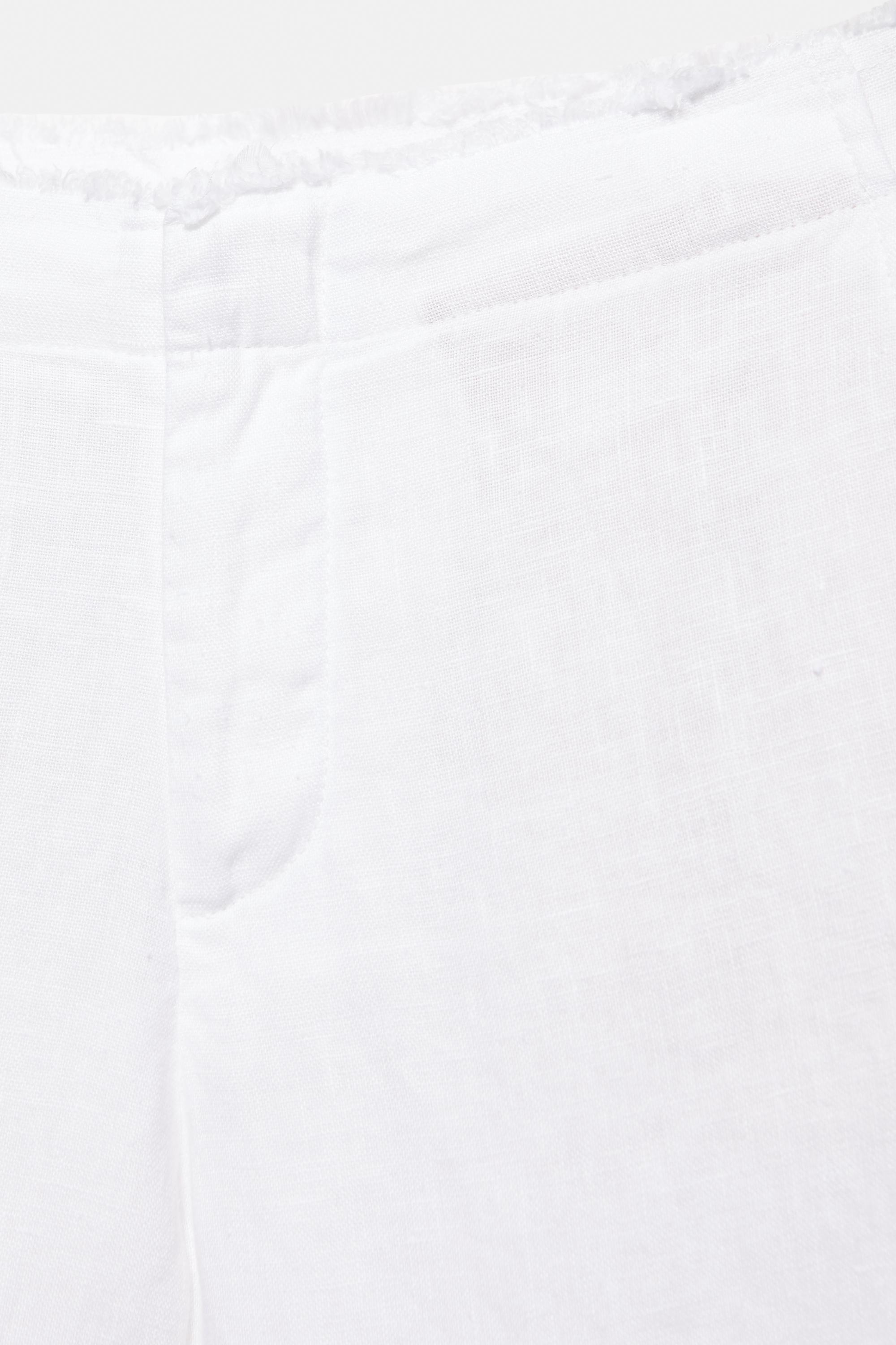 100% linen trousers — White