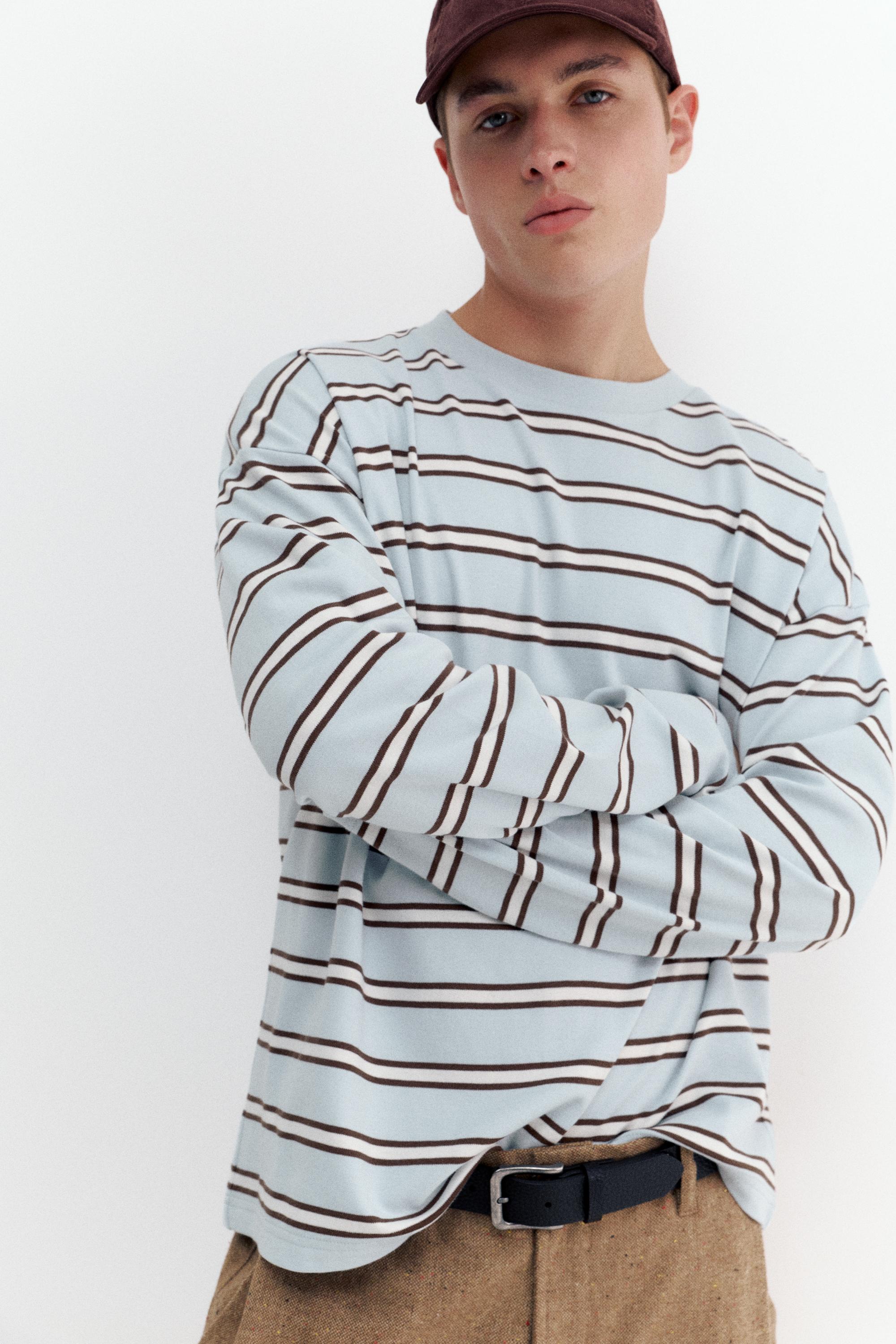 Uzun kollu çizgili t-shirt - Görsel 12