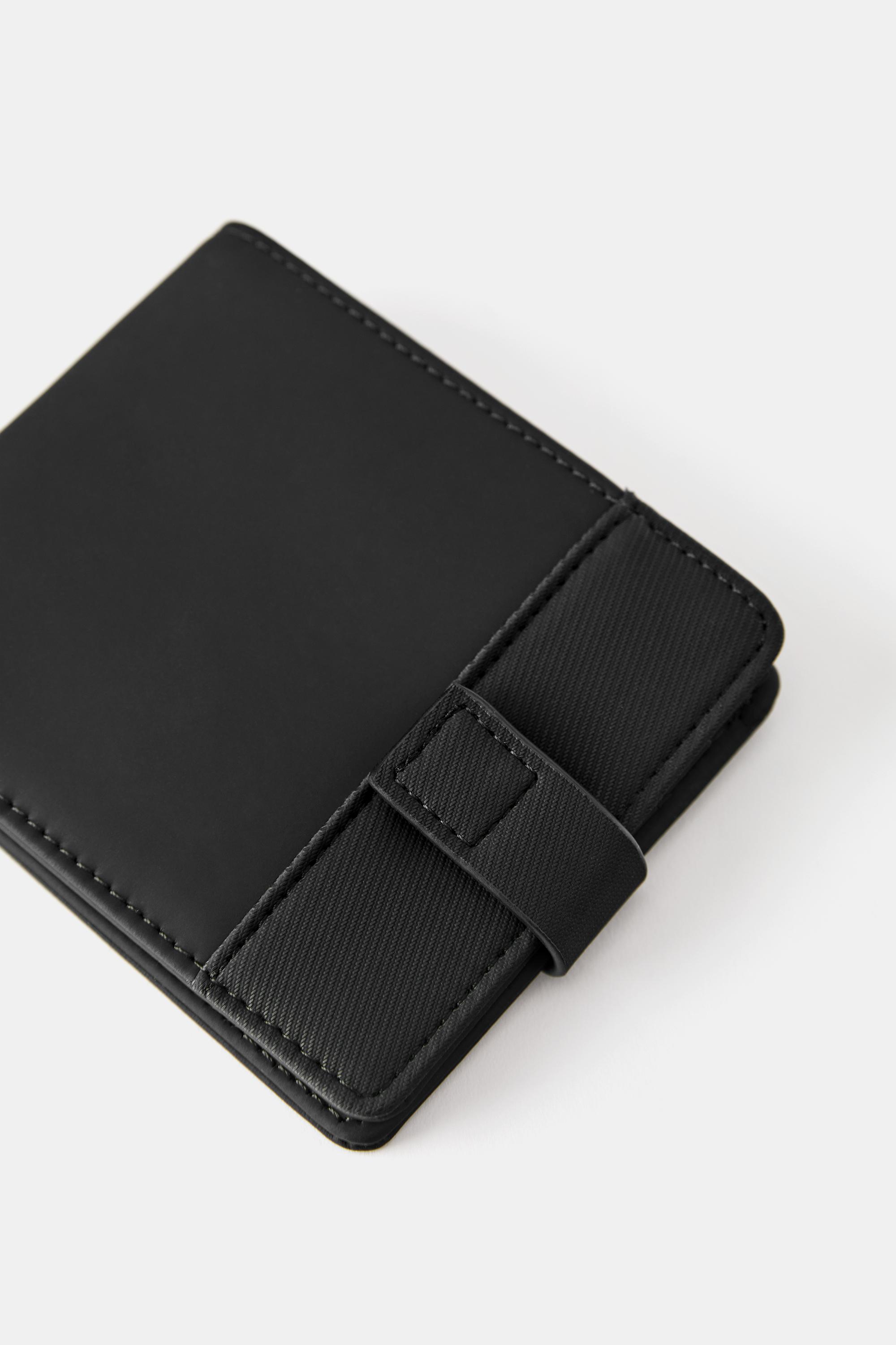 Rubberised wallet — Black