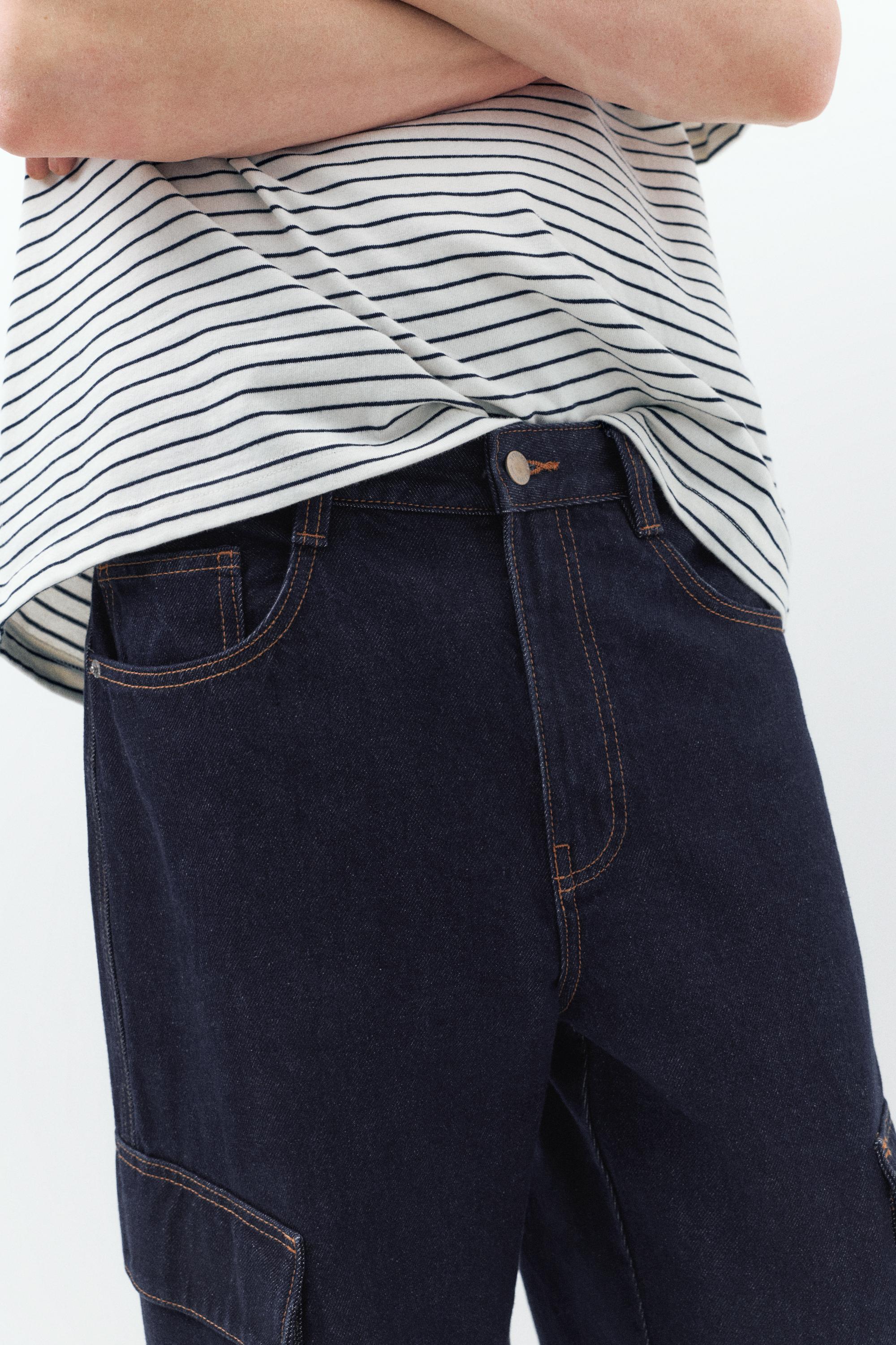 Baggy cargo jeans — Navy