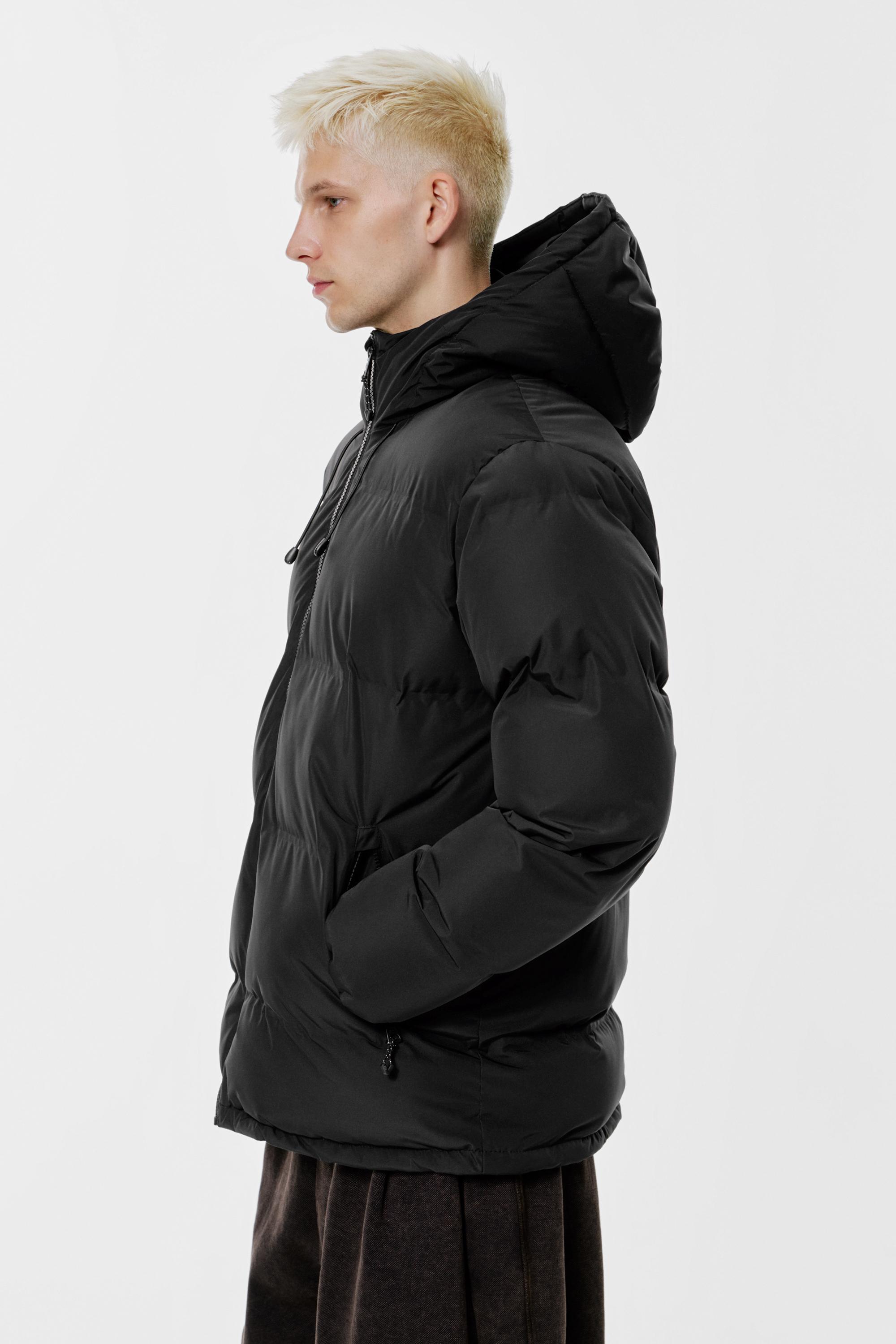 Kapüşonlu, ısıyla mühürlenmiş şişme ceket - Görsel 23