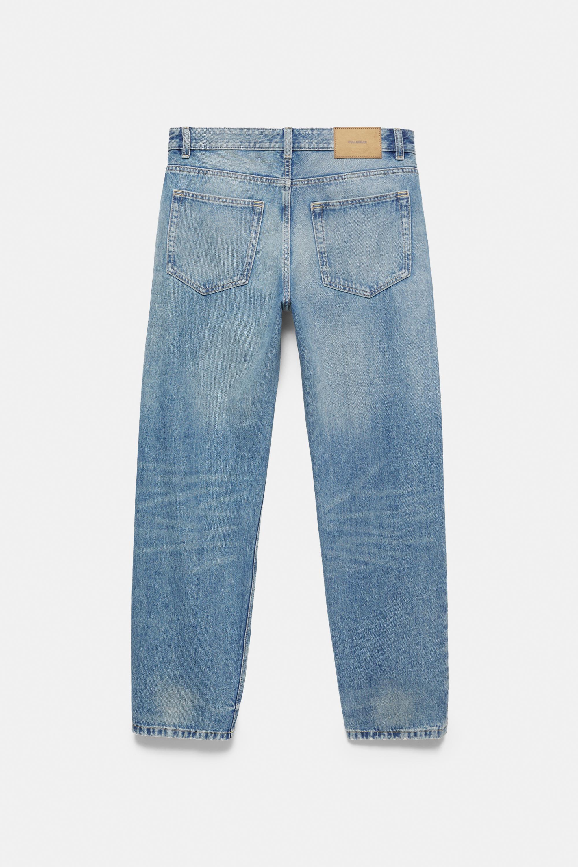 Straight-leg jeans — Medium blue