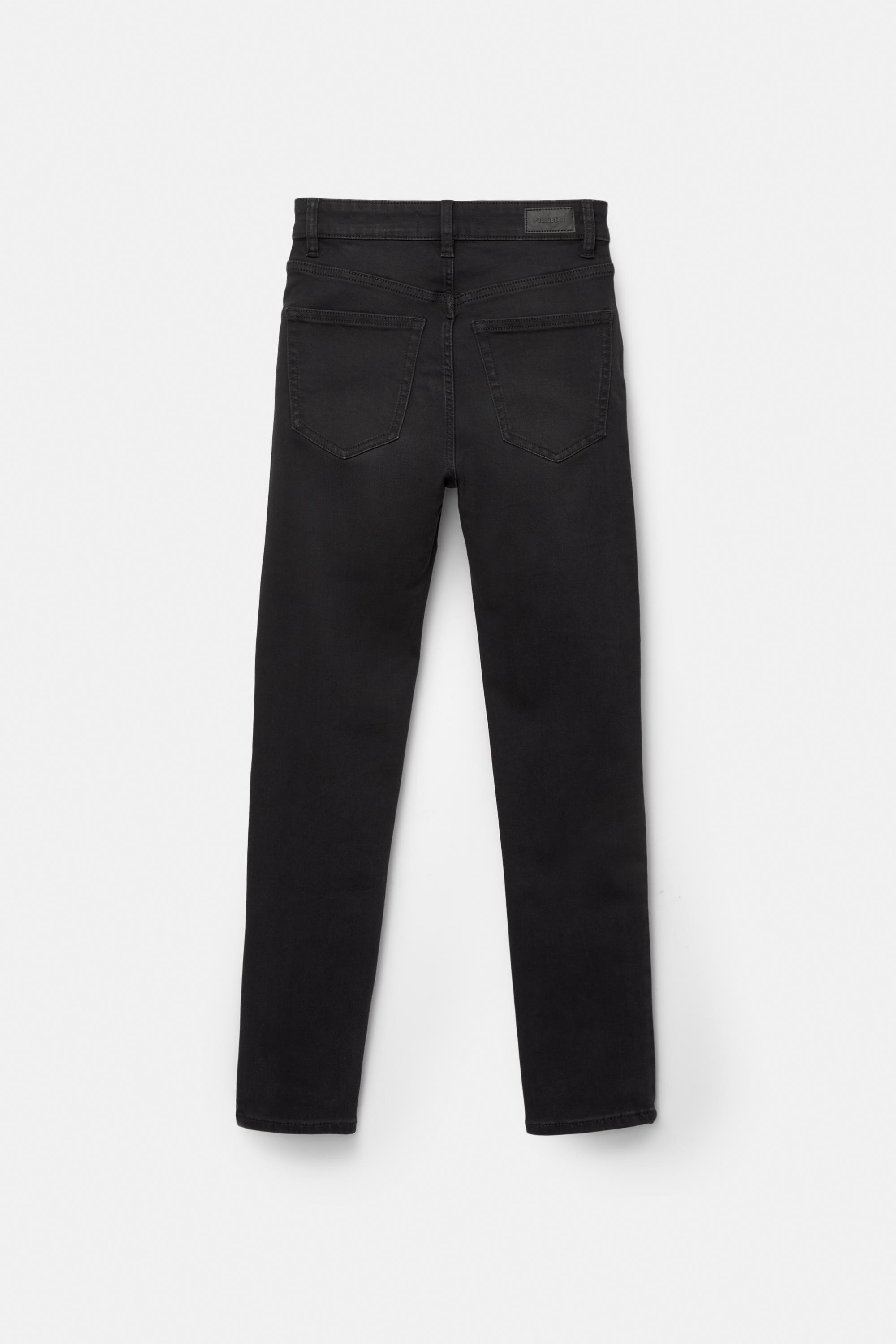 High-waist skinny jeans — Black