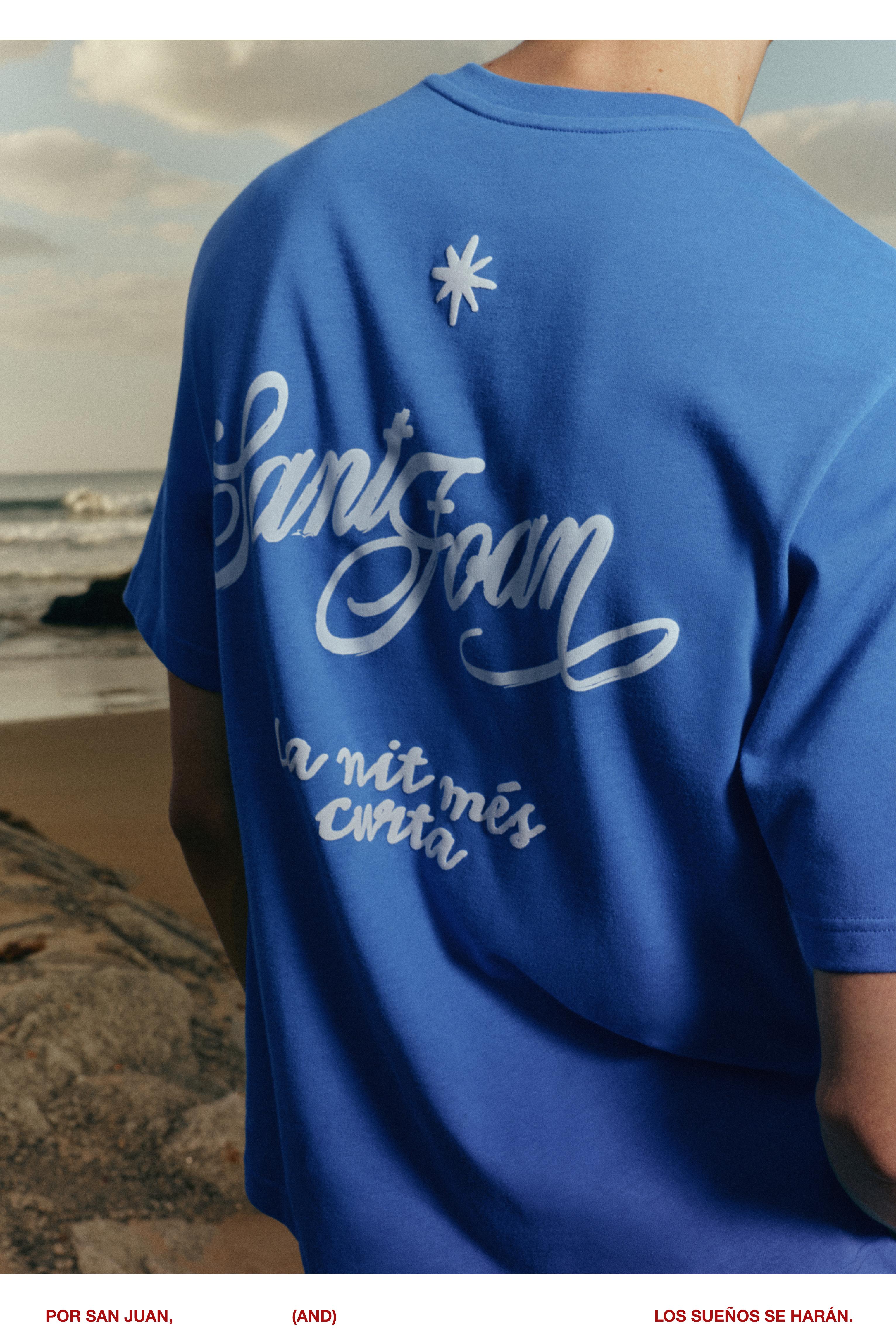 Oversize Sant Joan T-shirt — Deep blue