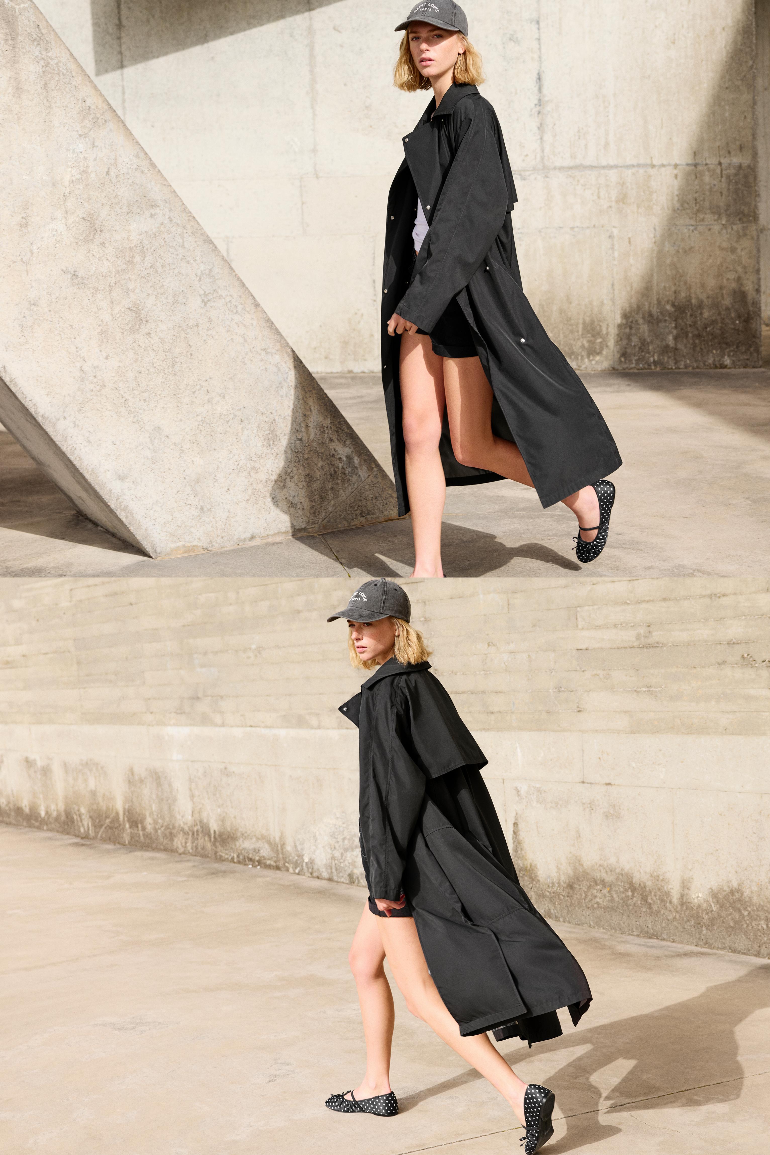 Oversize hafif trençkot - Görsel 17