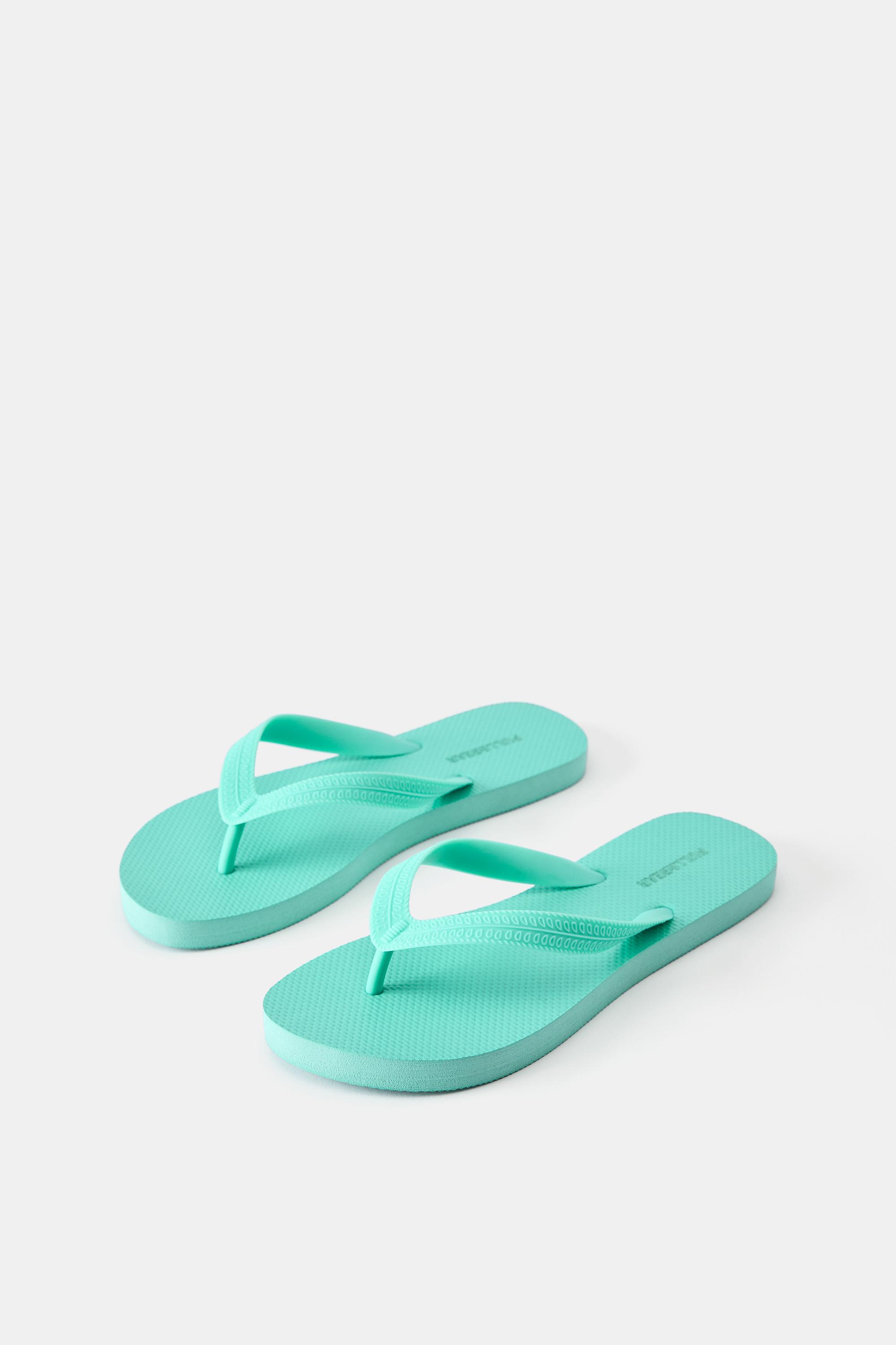 Flat sandals — Turquoise