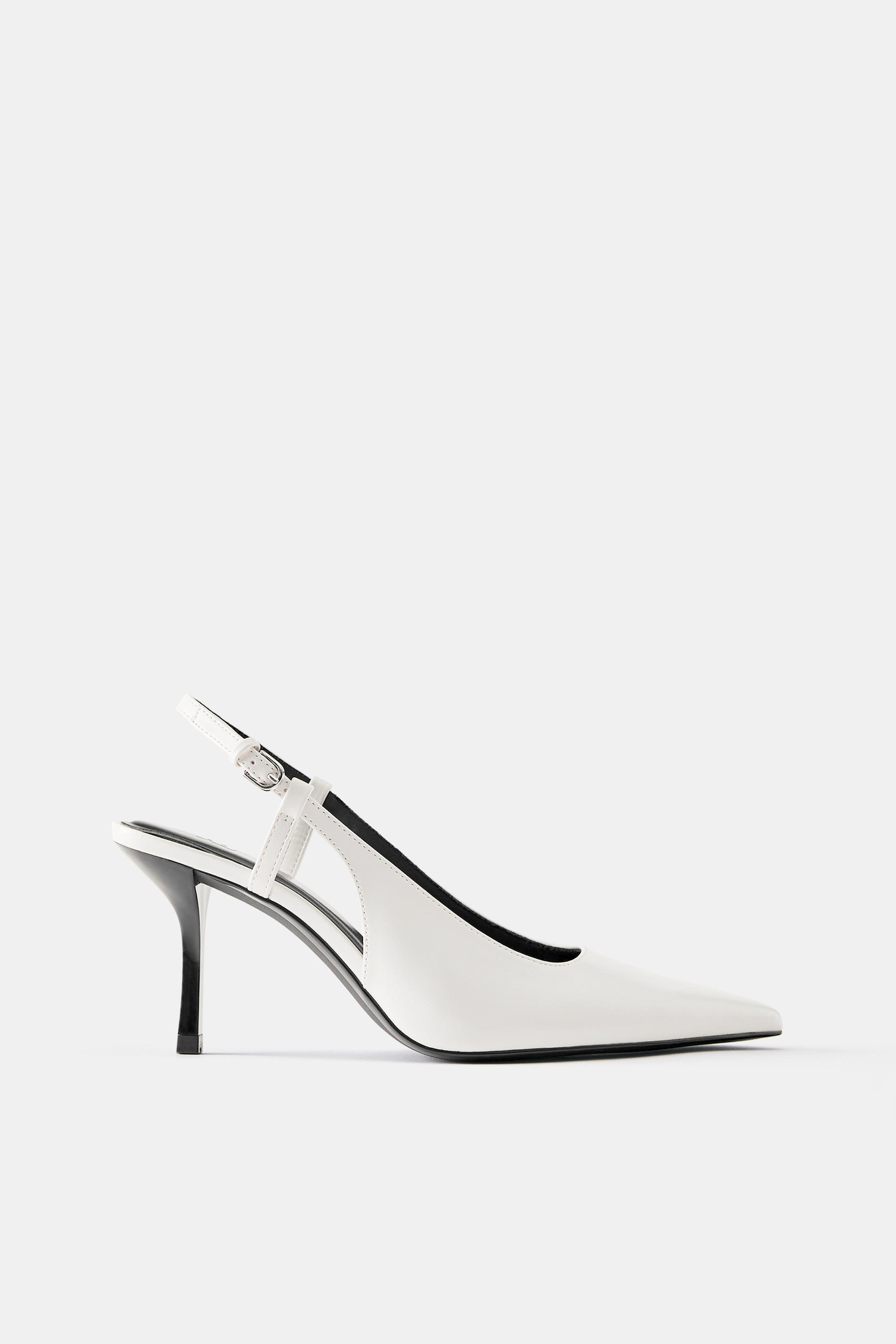 Slingback high-heel shoes — White