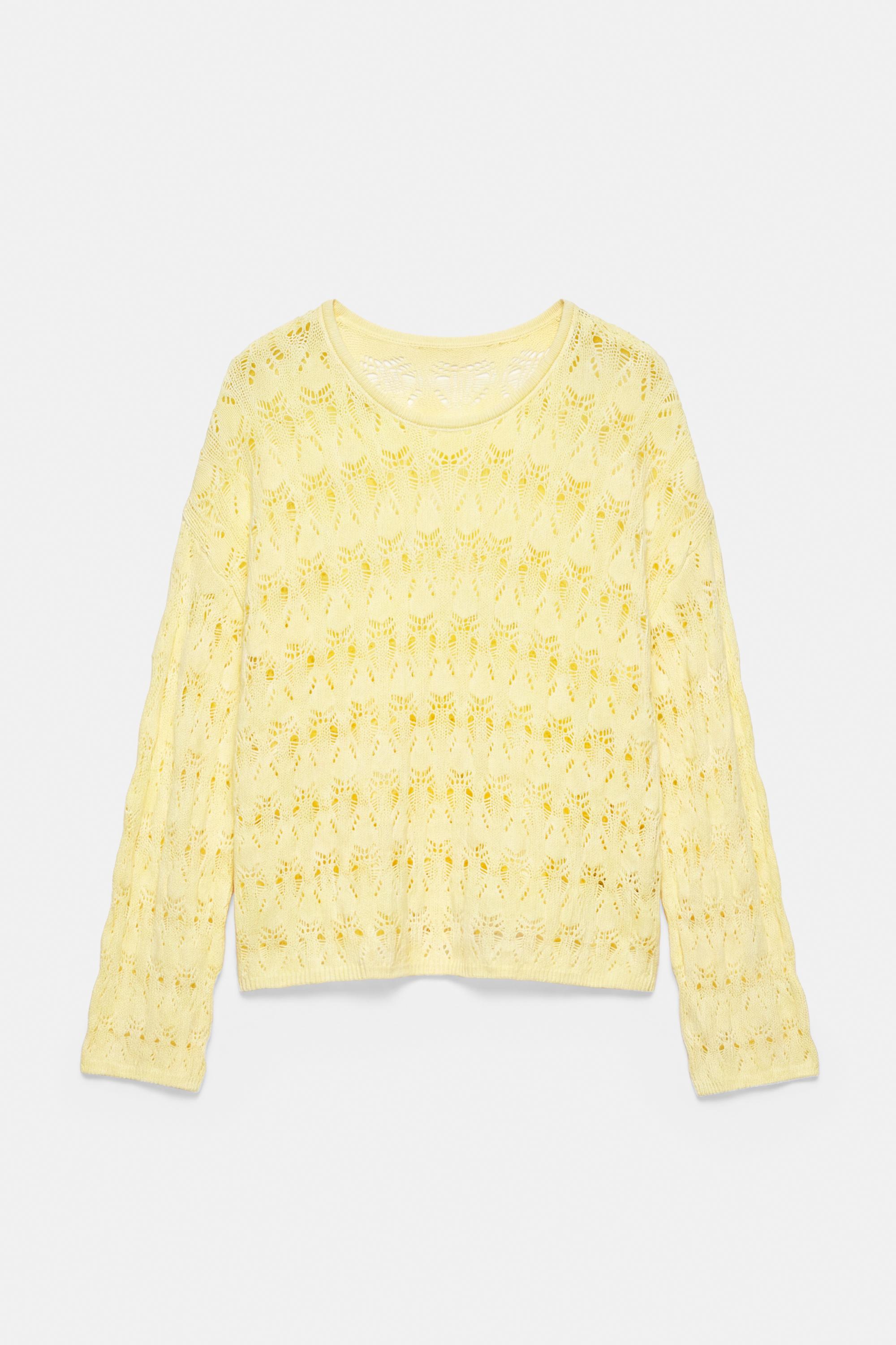 Yellow cutwork jumper — Yellow