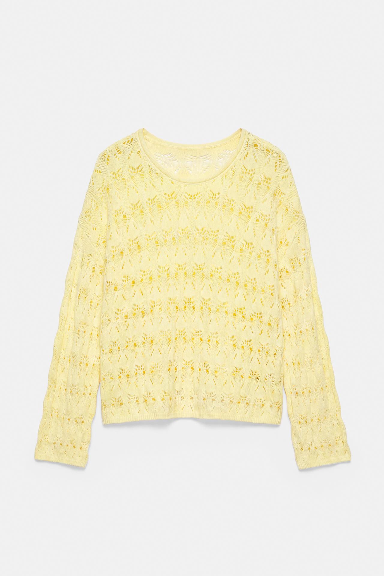 Yellow cutwork jumper — Yellow