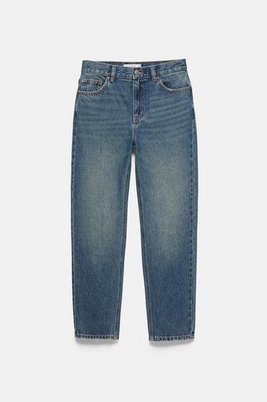 High-waist mom fit jeans — Greenish blue 5