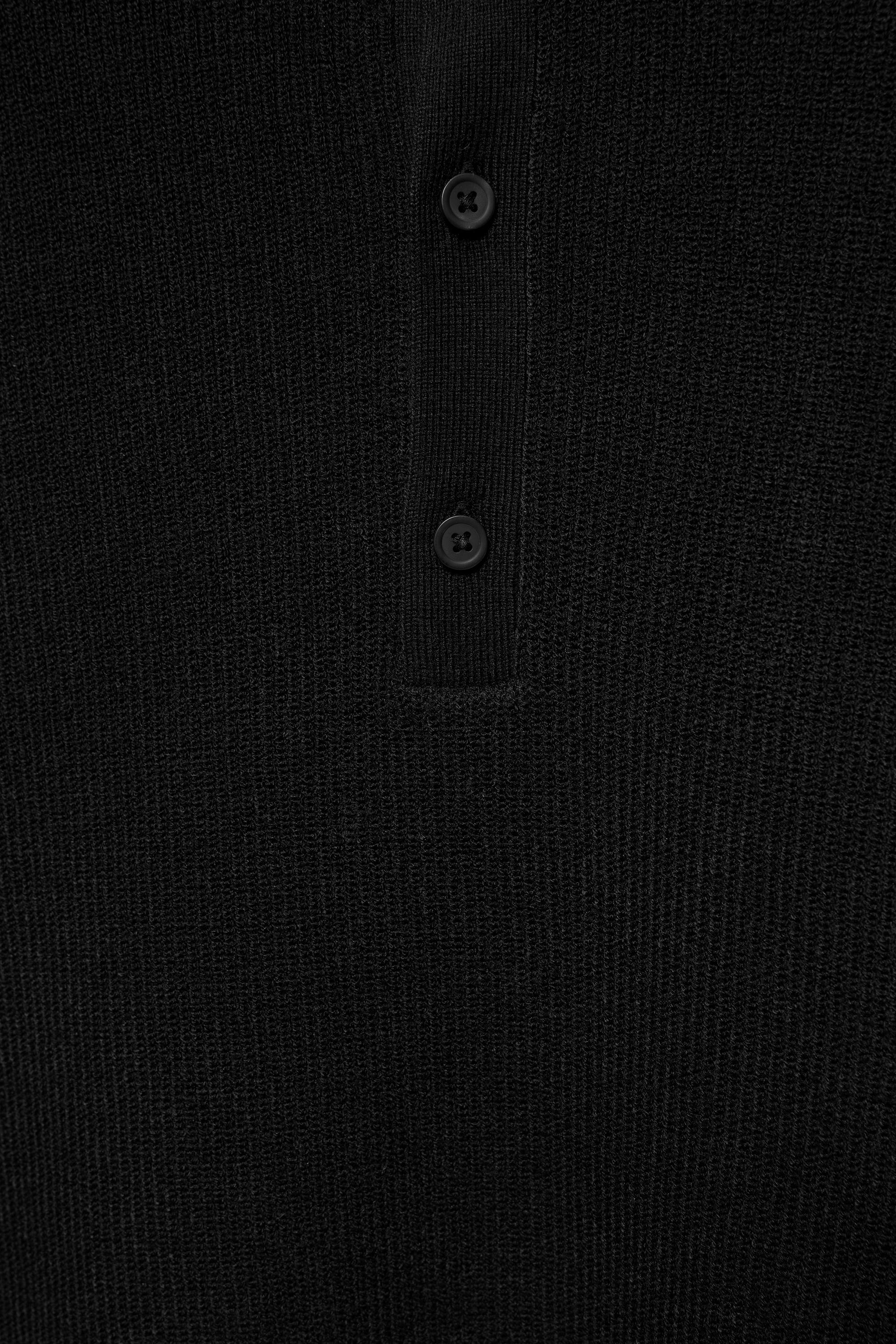 Henley neck jumper — Black