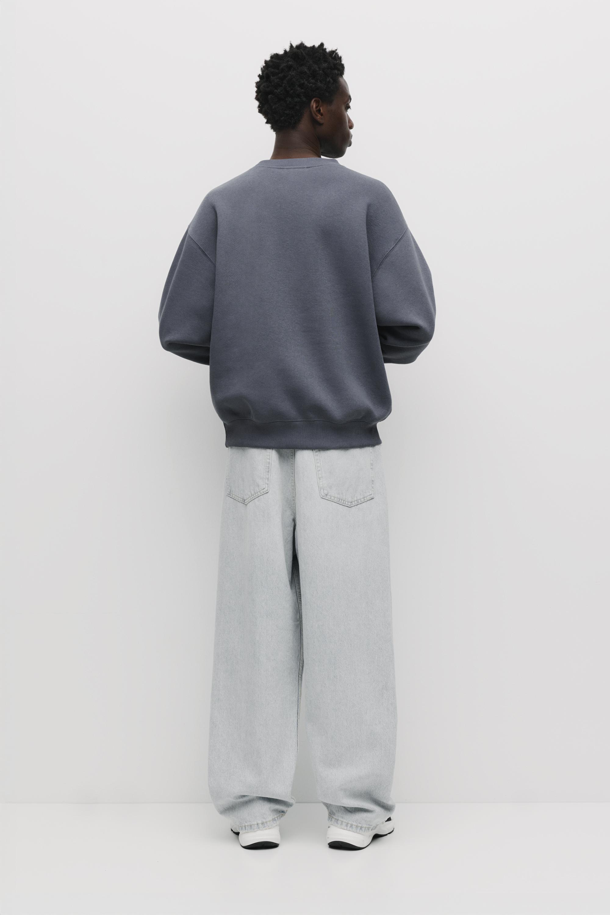 Basic bisiklet yaka sweatshirt - Görsel 14