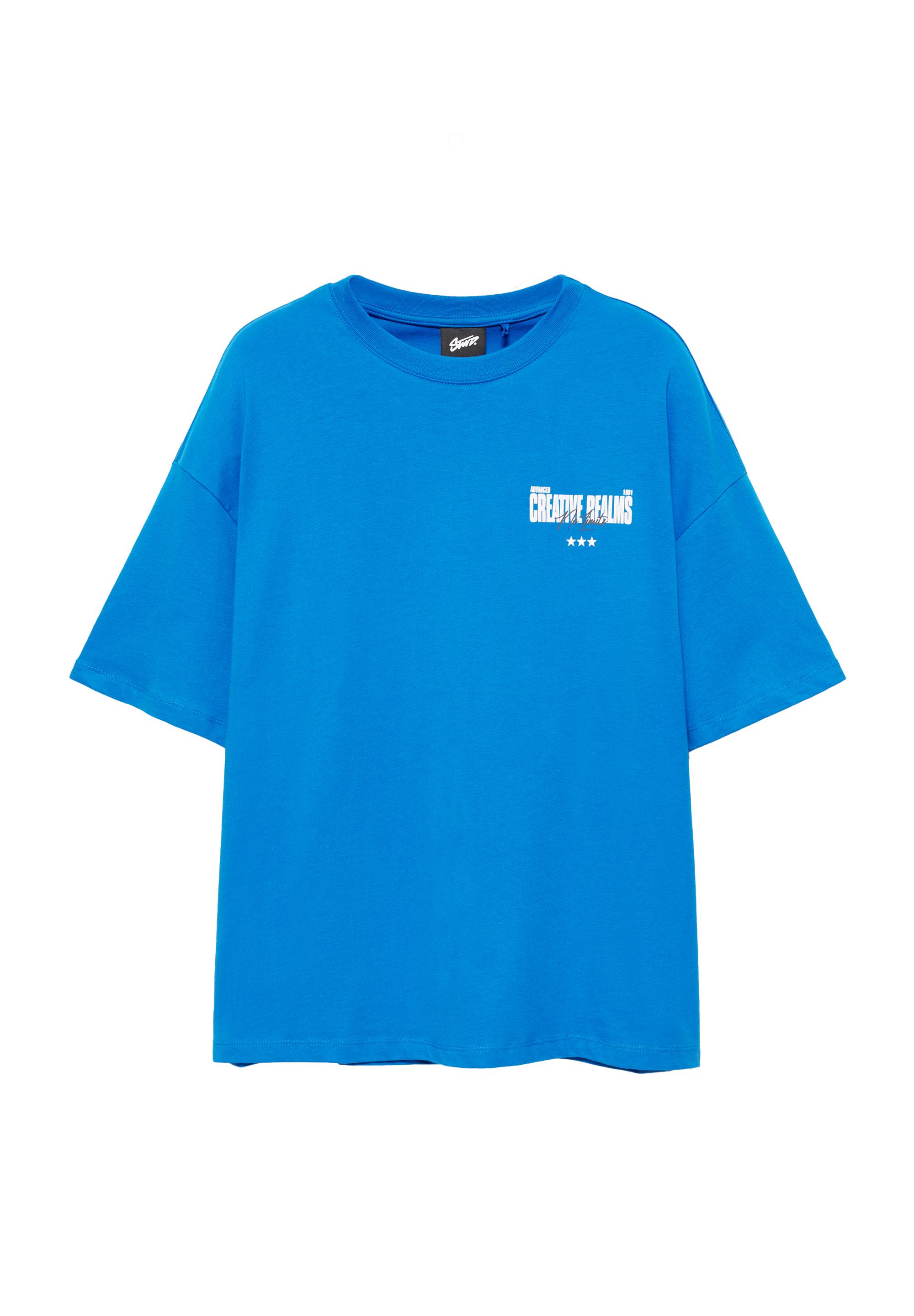 Creative Realms graphic T-shirt — Deep blue