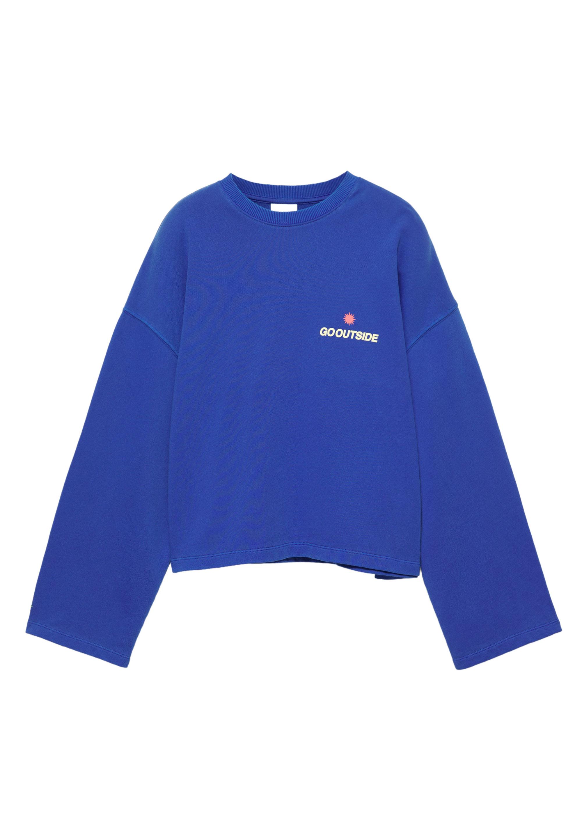 Blue sun graphic sweatshirt — Deep blue