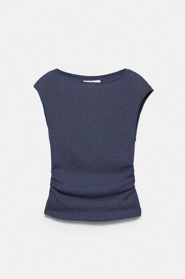 Crepe top — Navy 5