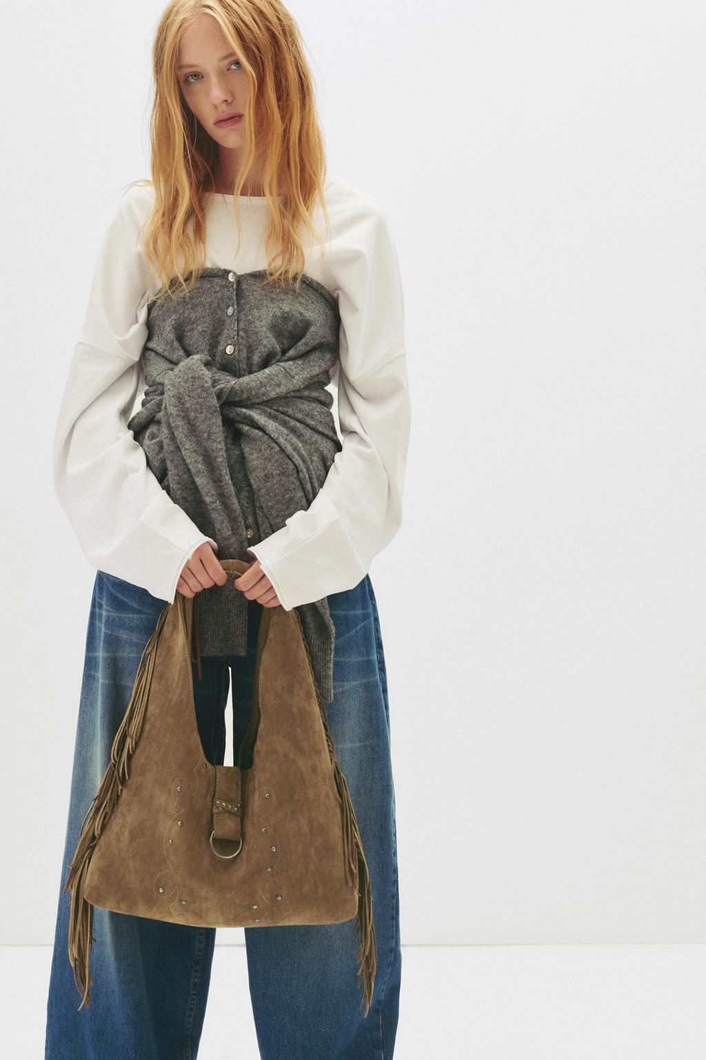 Borsa shopper con frange PULL&BEAR