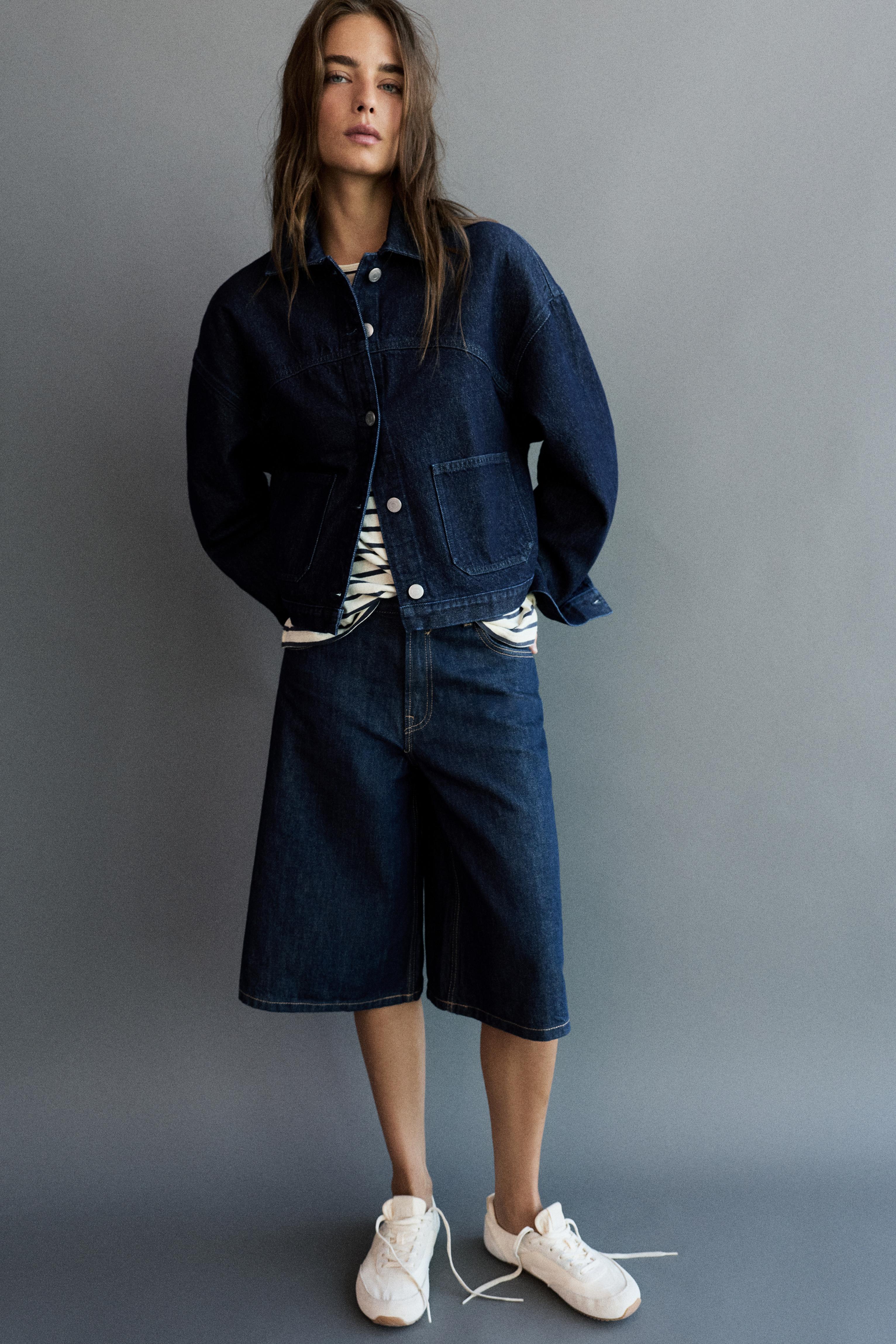 Boxy denim overshirt — Navy