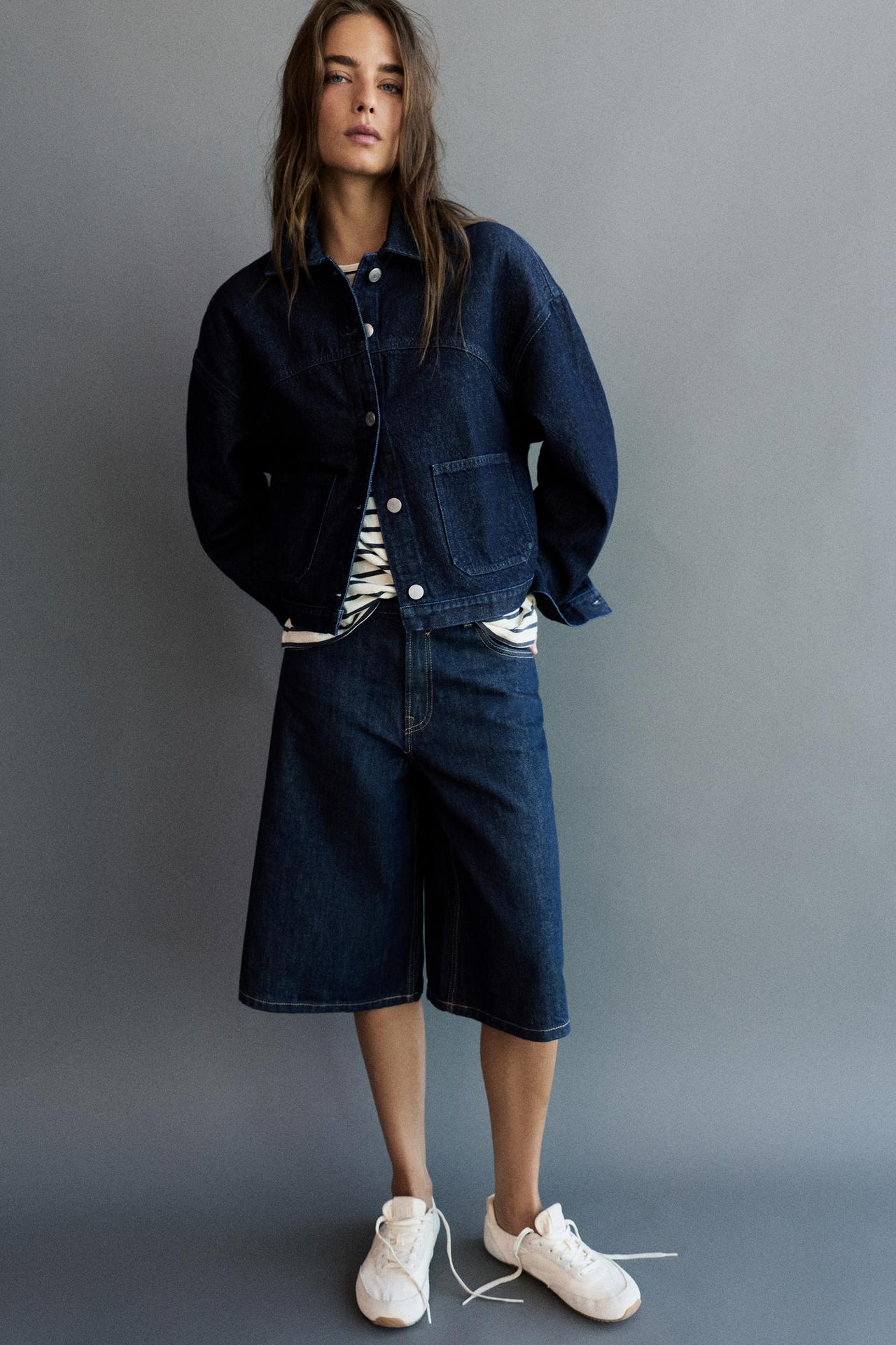 Boxy denim overshirt — Navy