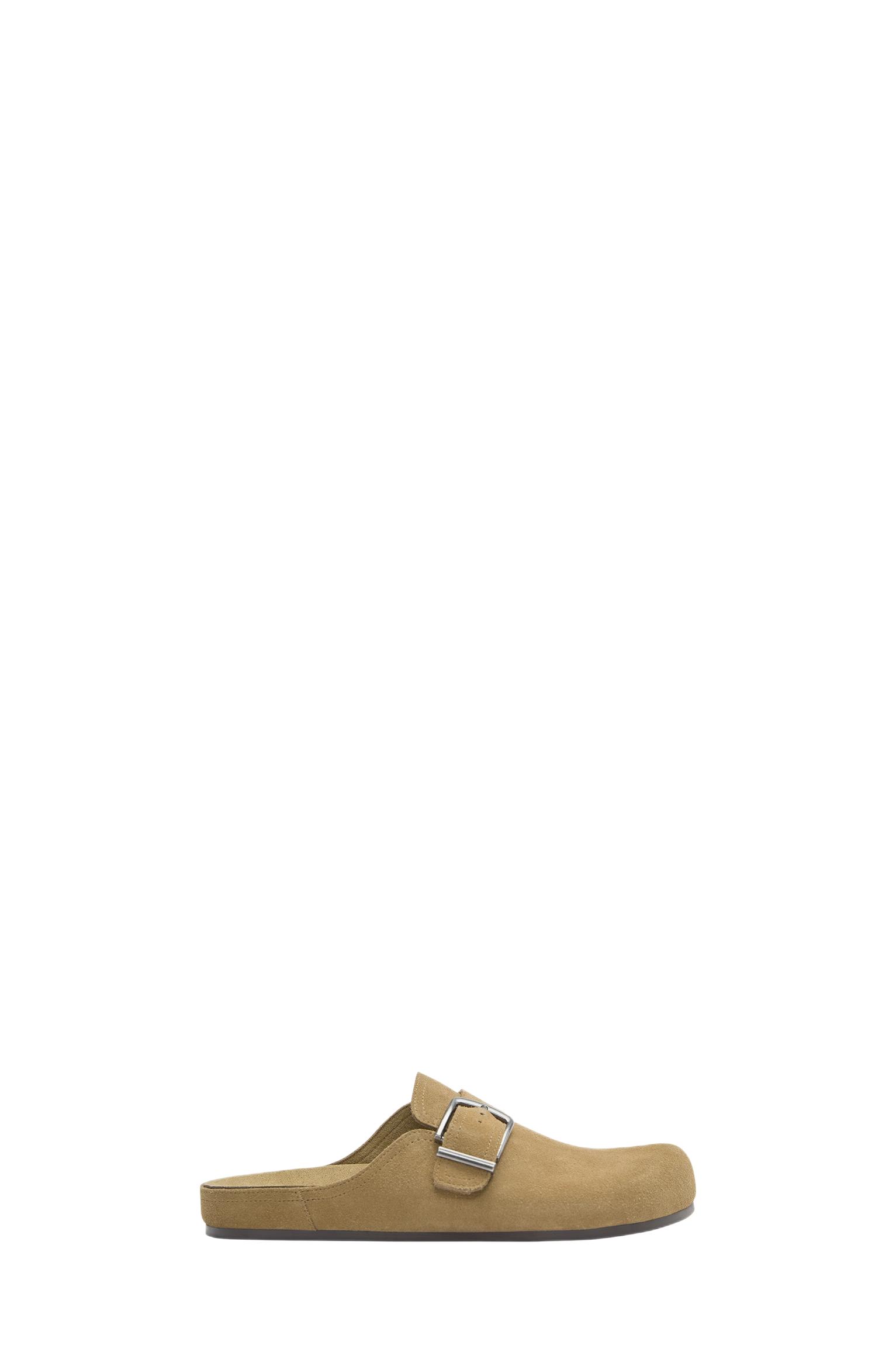 Leather buckle clogs — Sand
