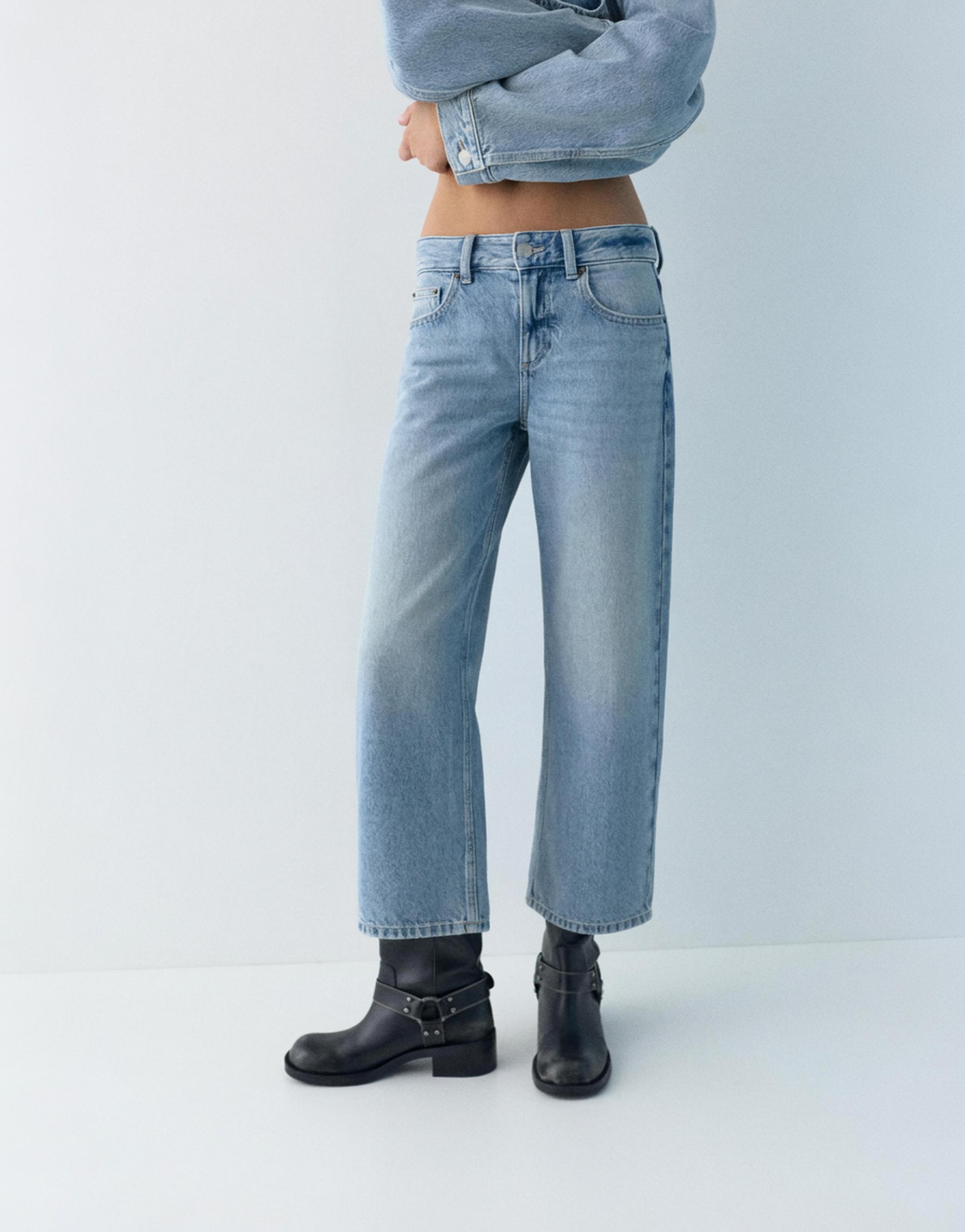 Düşük bel culotte pantolon jean - Görsel 55