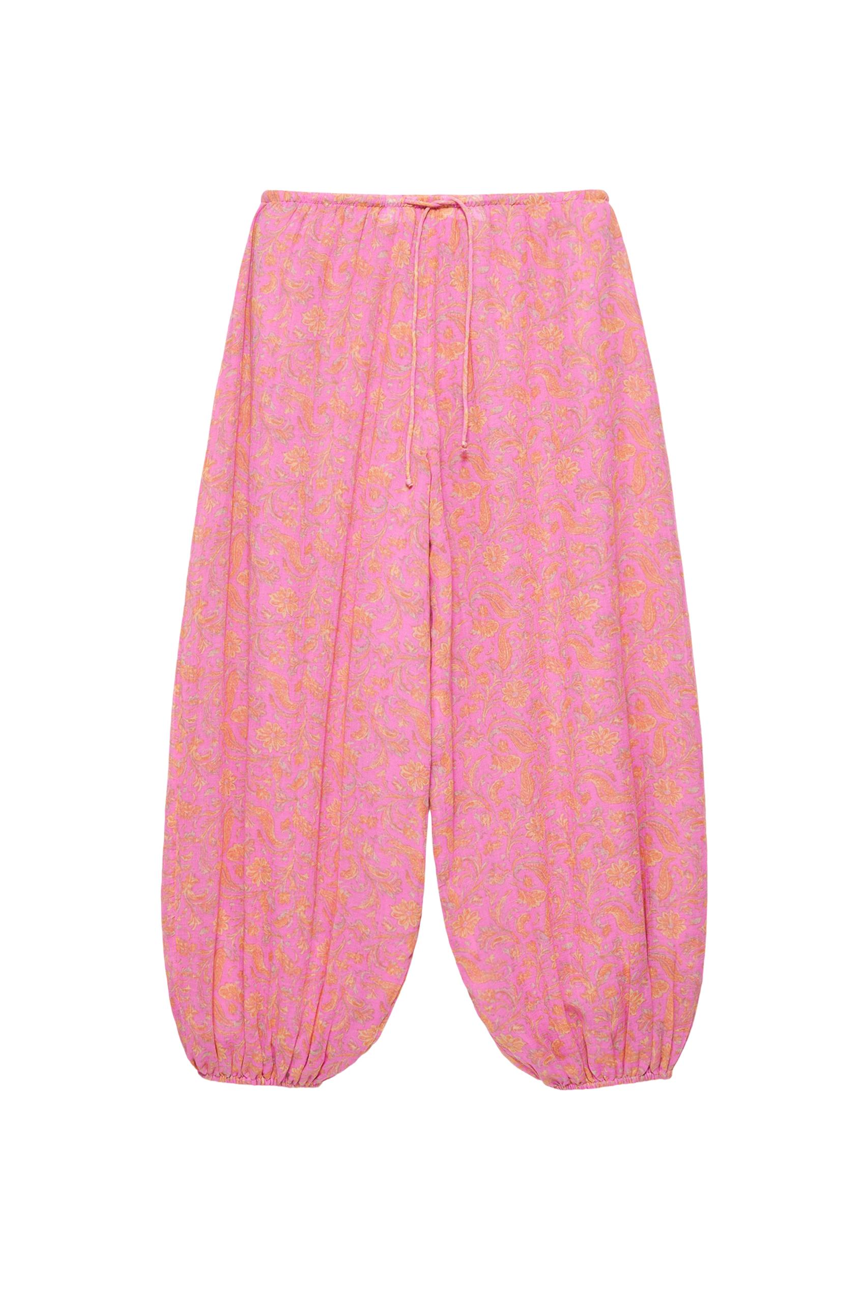 Printed sarouel trousers — Pink