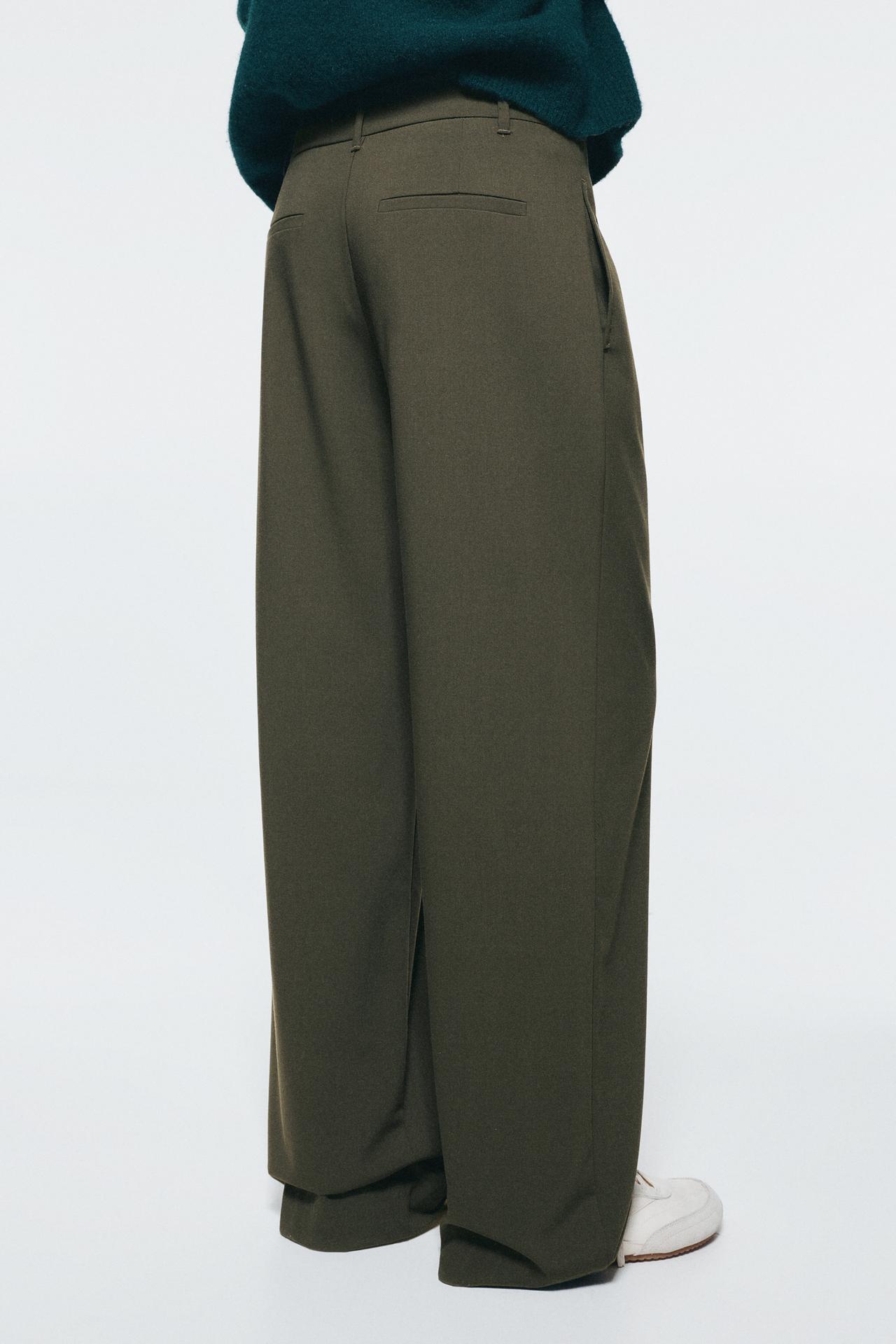Darted smart trousers — Dark khaki