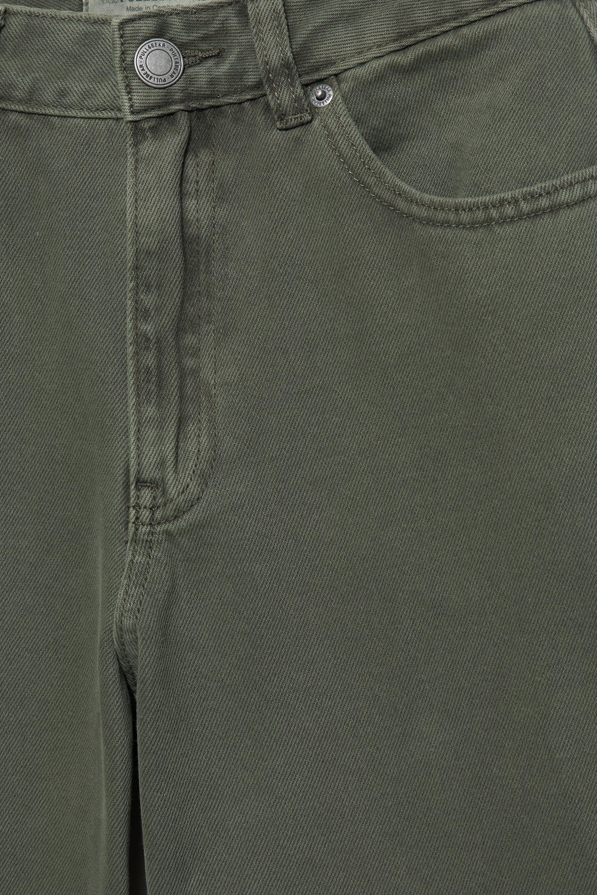 High-waist wide-leg jeans — Khaki