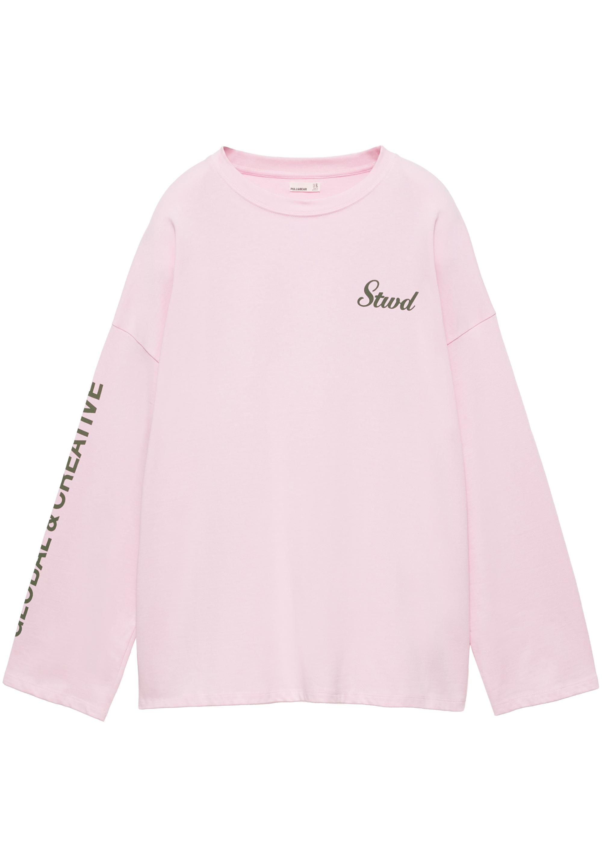 Long sleeve STWD T-shirt — Pink/White