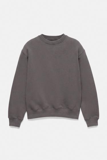Relaxed fit round neck sweatshirt — Anthracite grey 5